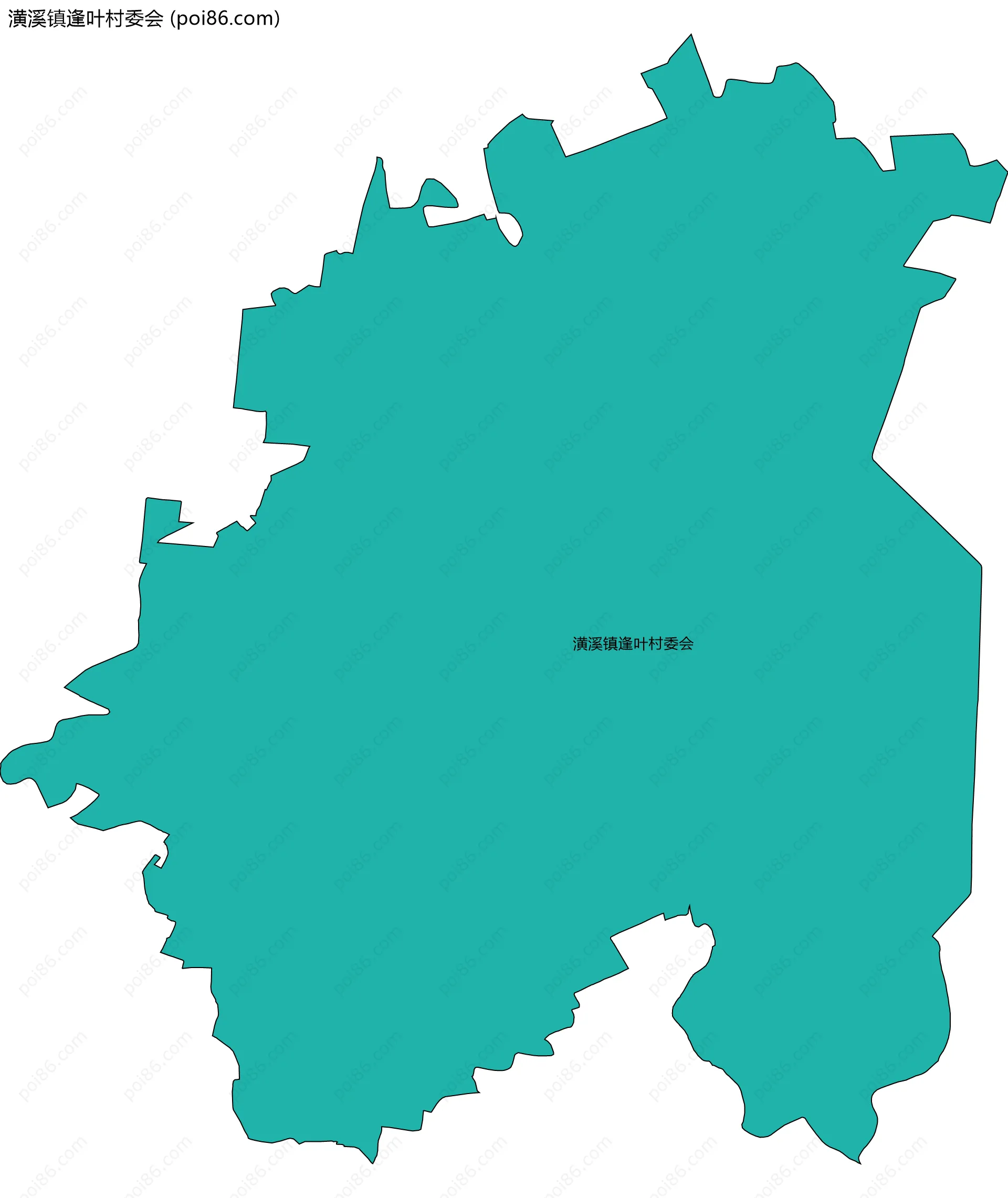 潢溪镇逢叶村委会边界地图
