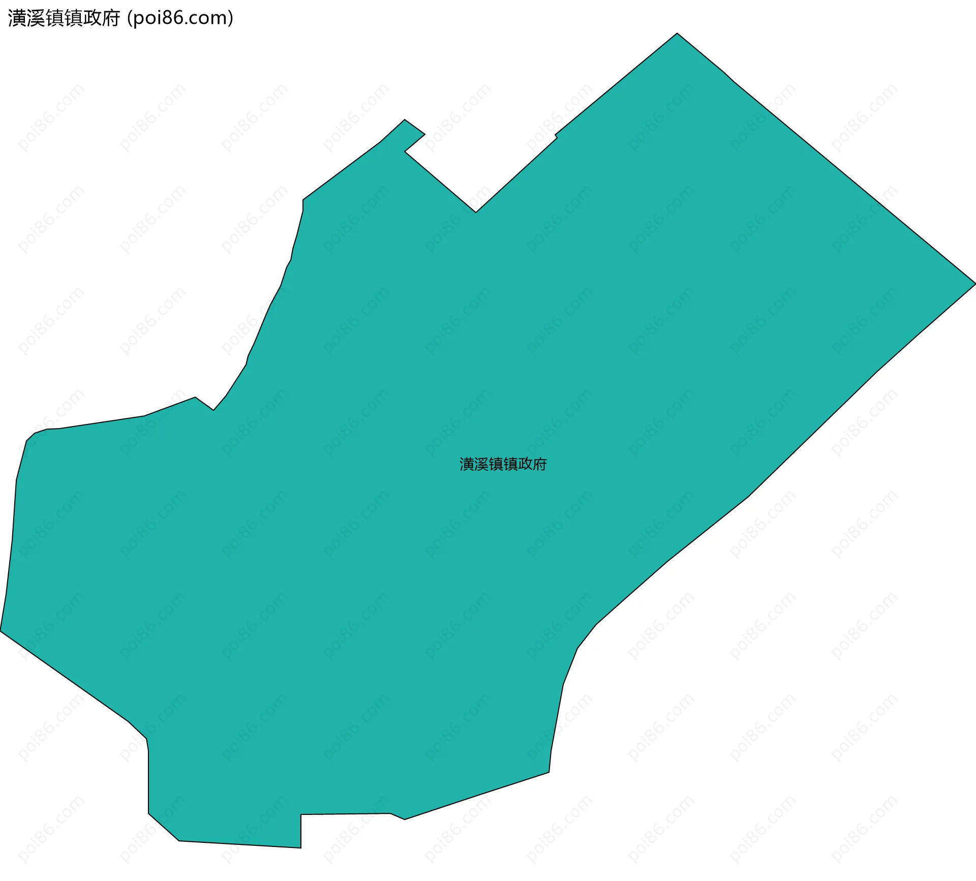 潢溪镇镇政府边界地图