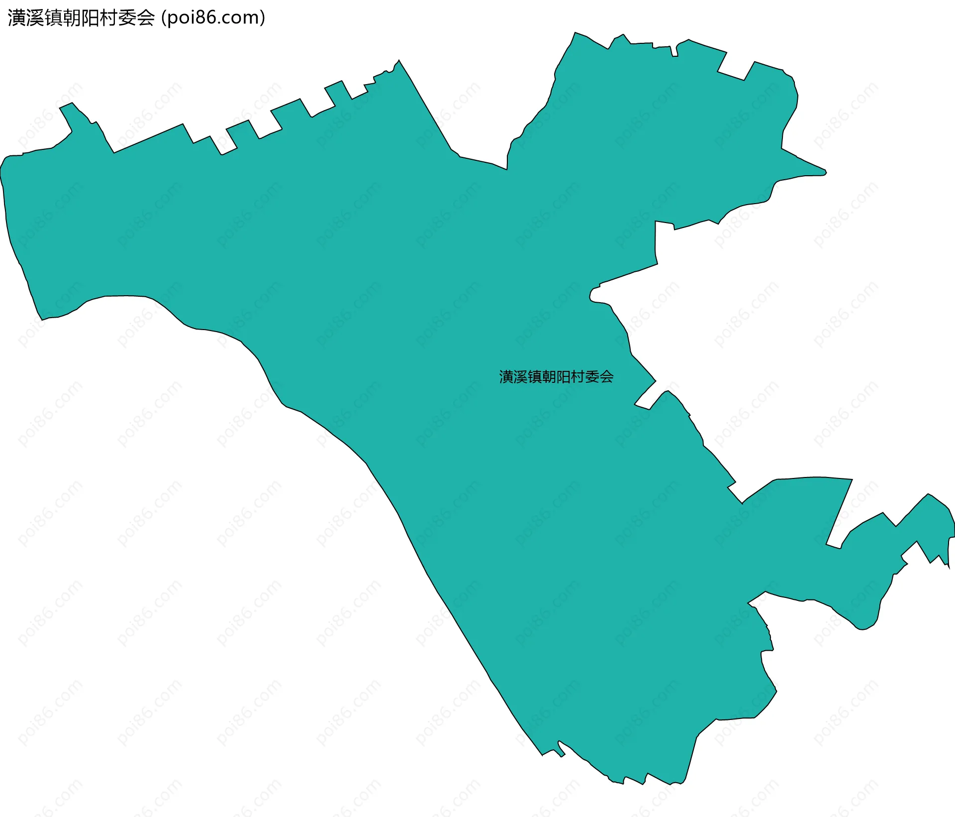 潢溪镇朝阳村委会边界地图