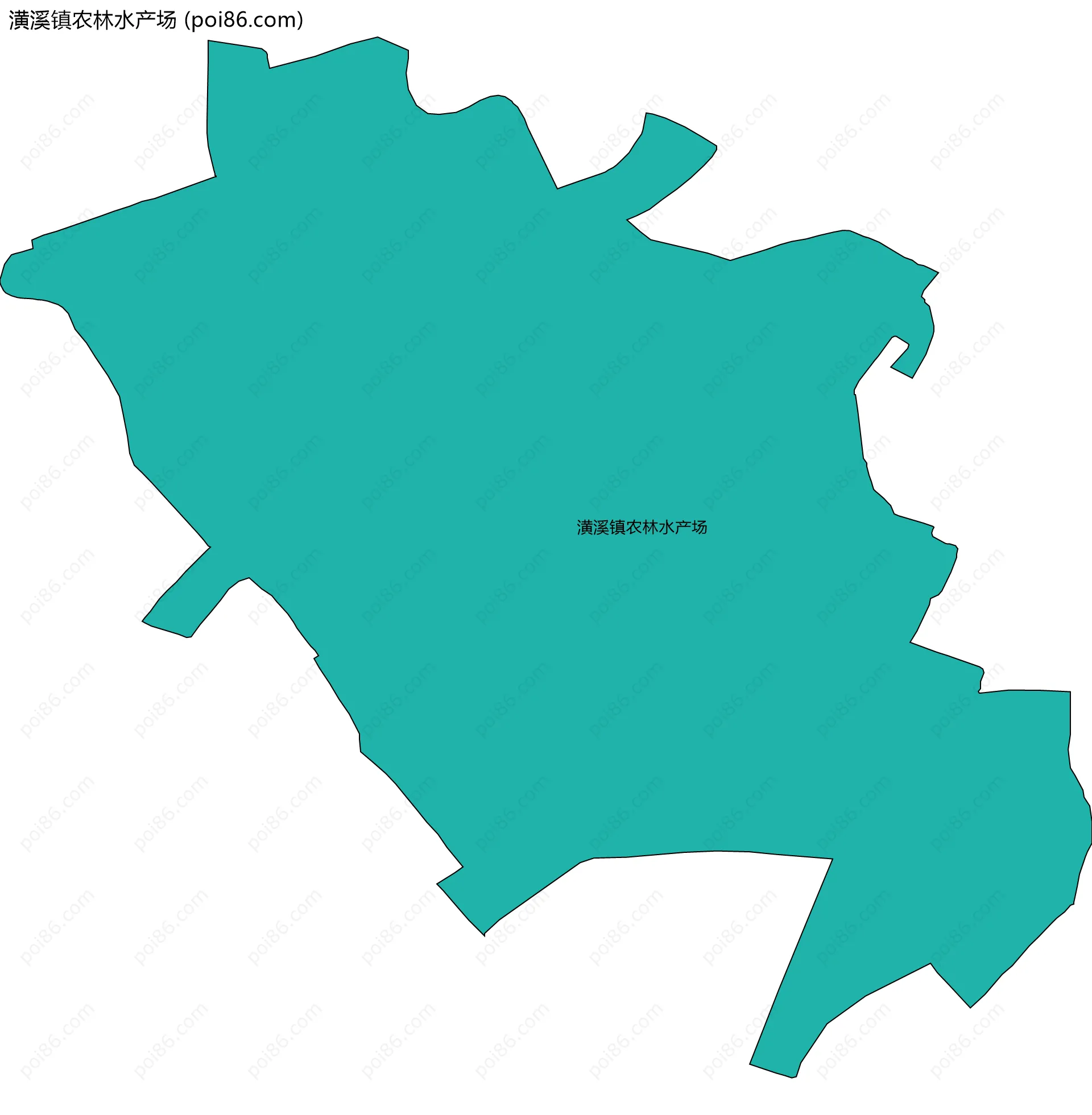 潢溪镇农林水产场边界地图