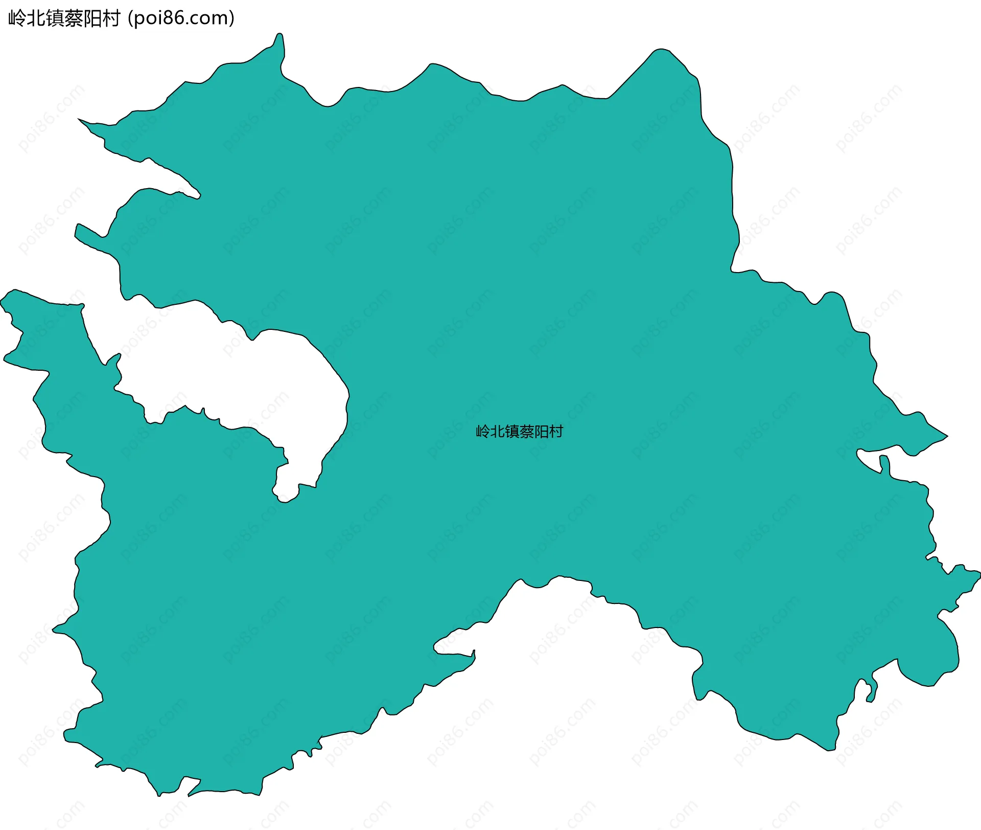 岭北镇蔡阳村边界地图