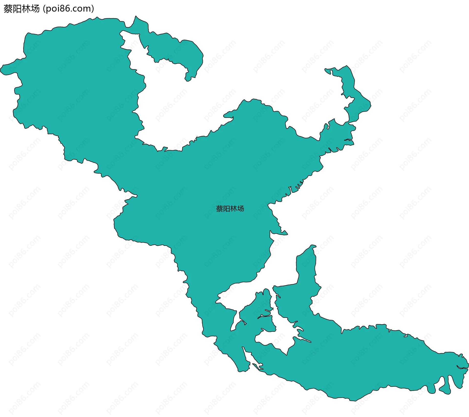 蔡阳林场边界地图