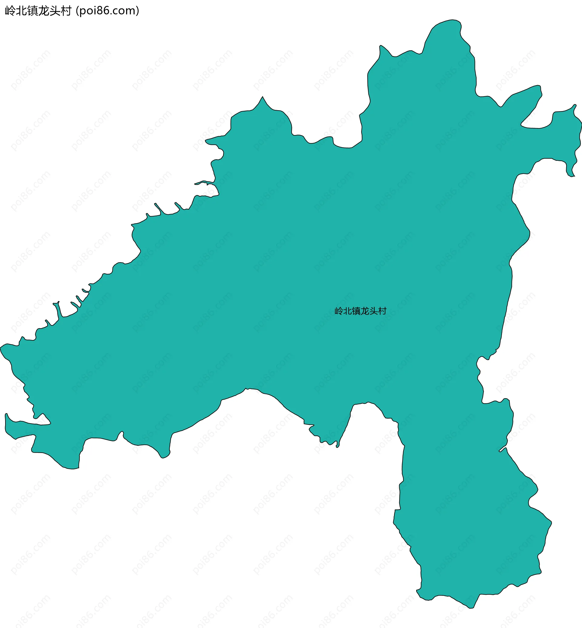 岭北镇龙头村边界地图