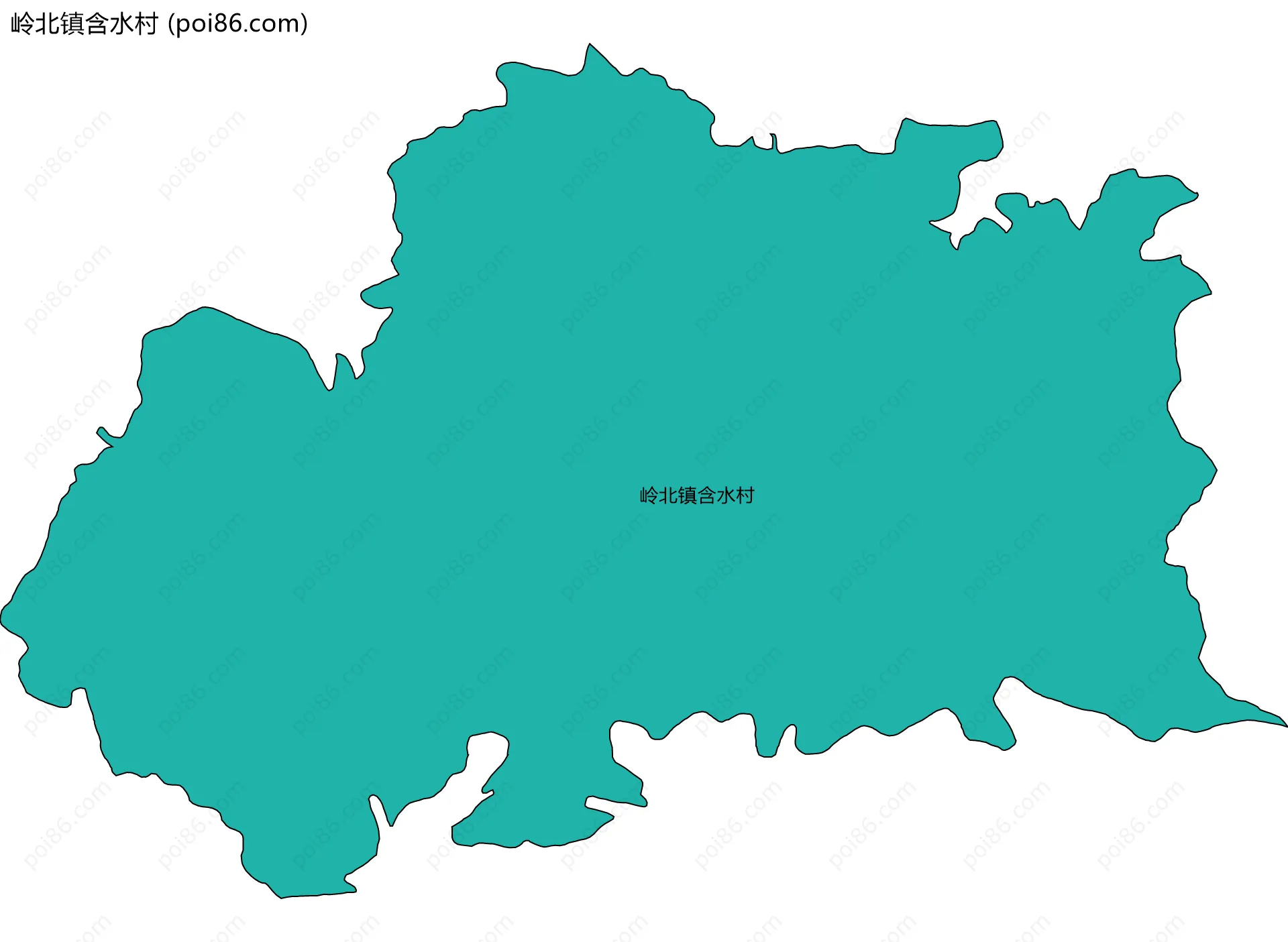 岭北镇含水村边界地图