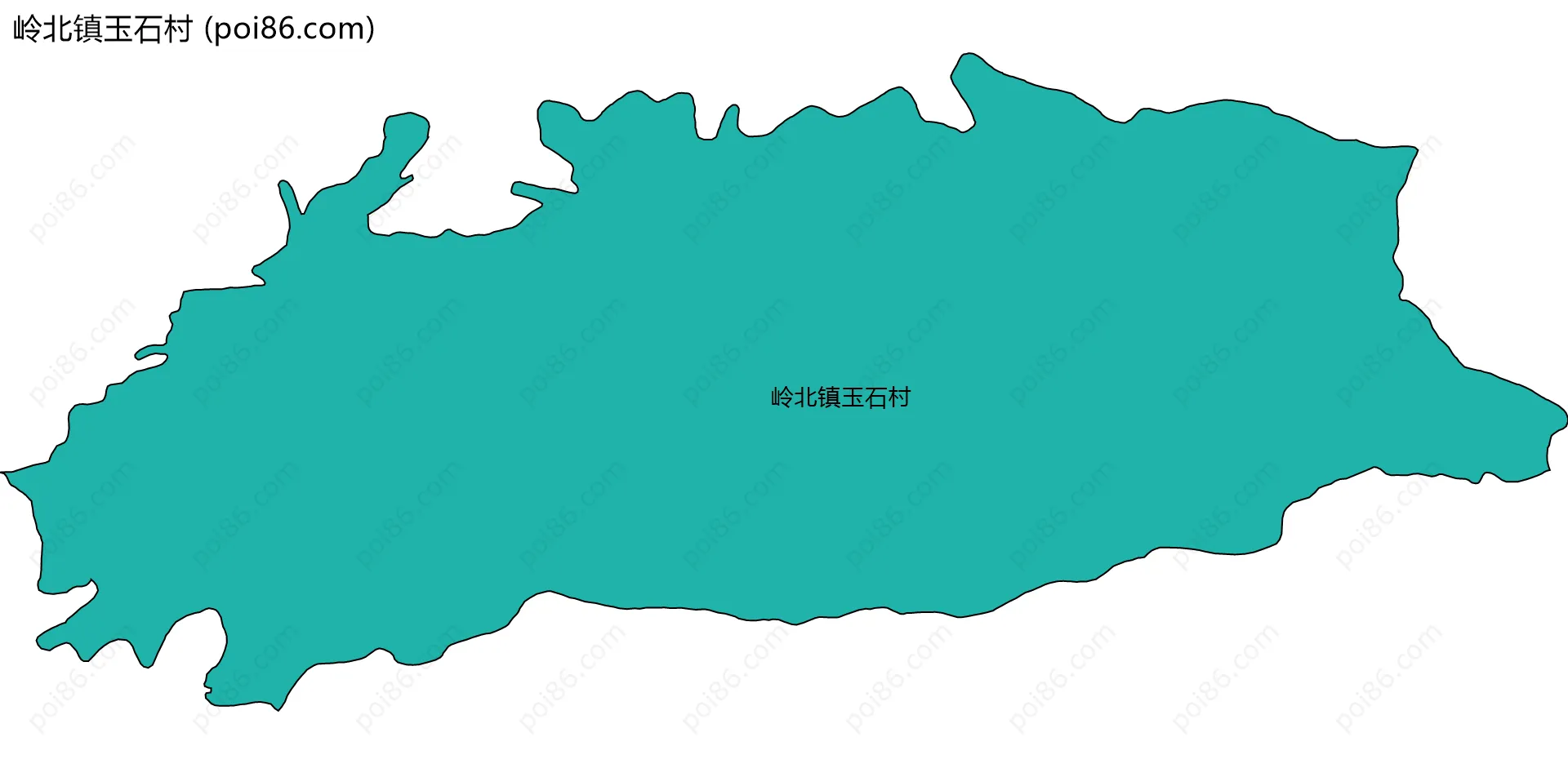 岭北镇玉石村边界地图