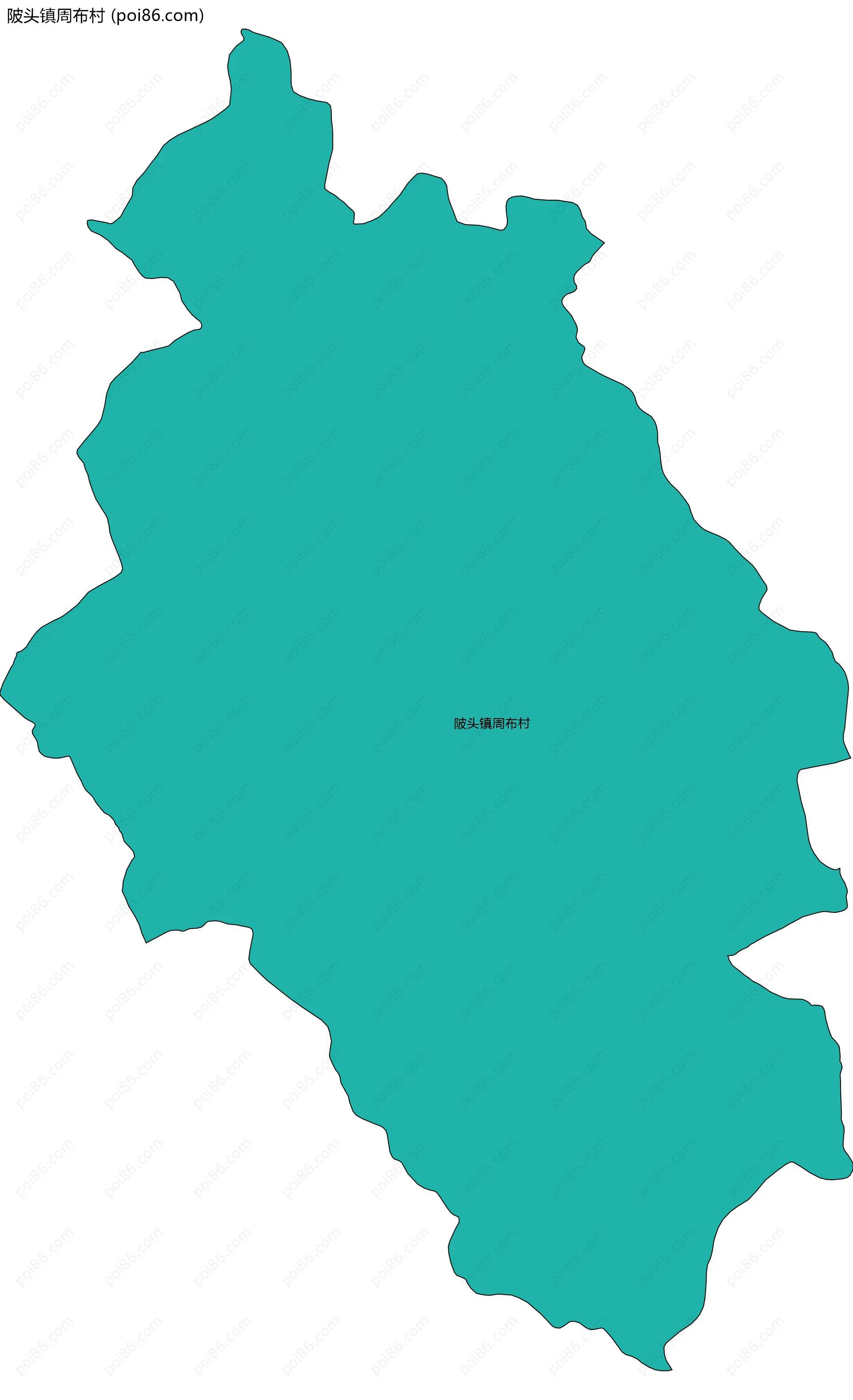 陂头镇周布村边界地图