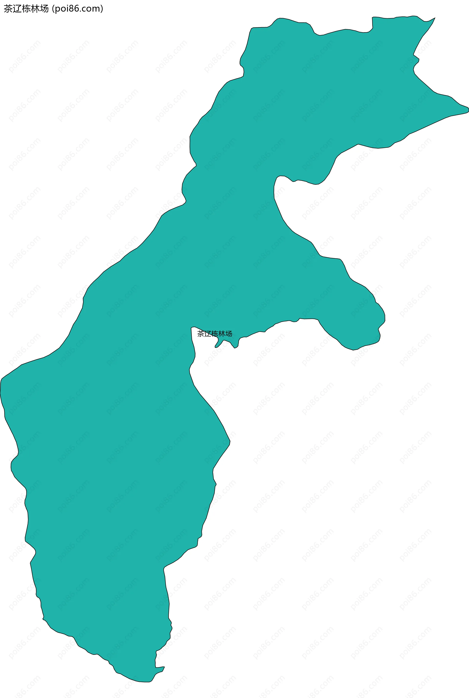 茶辽栋林场边界地图