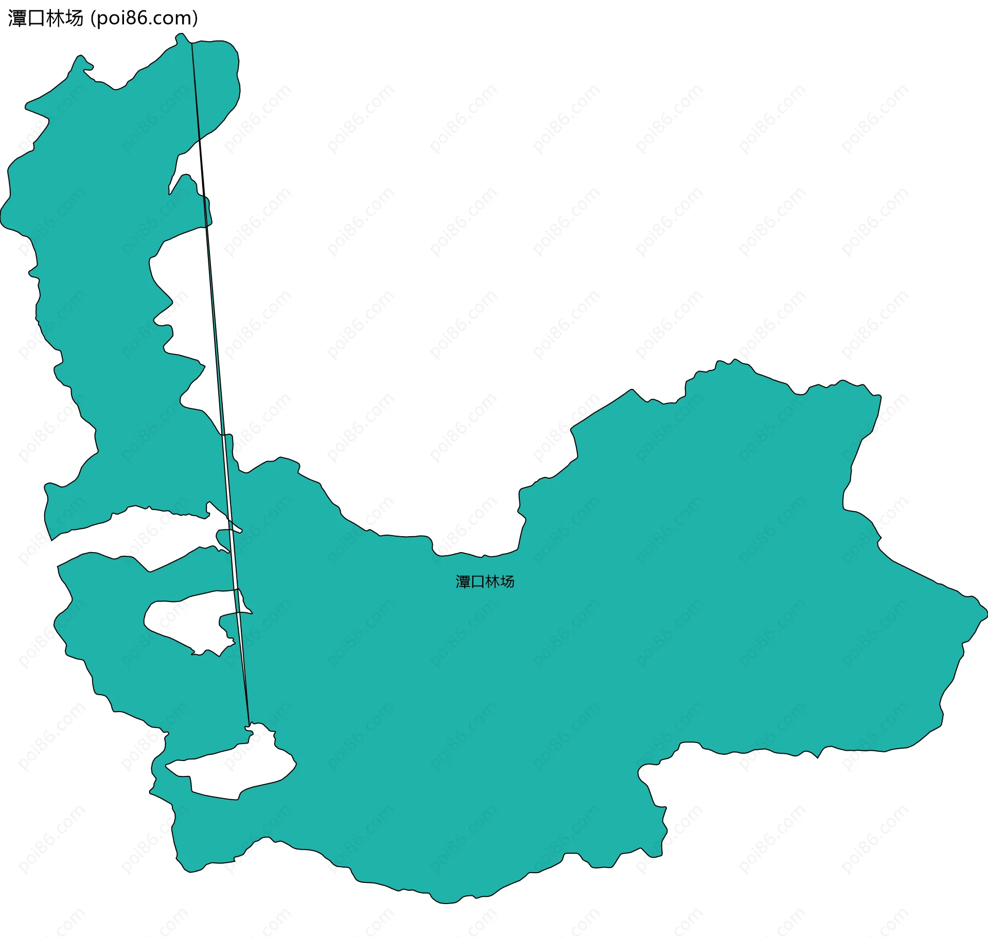 潭口林场边界地图