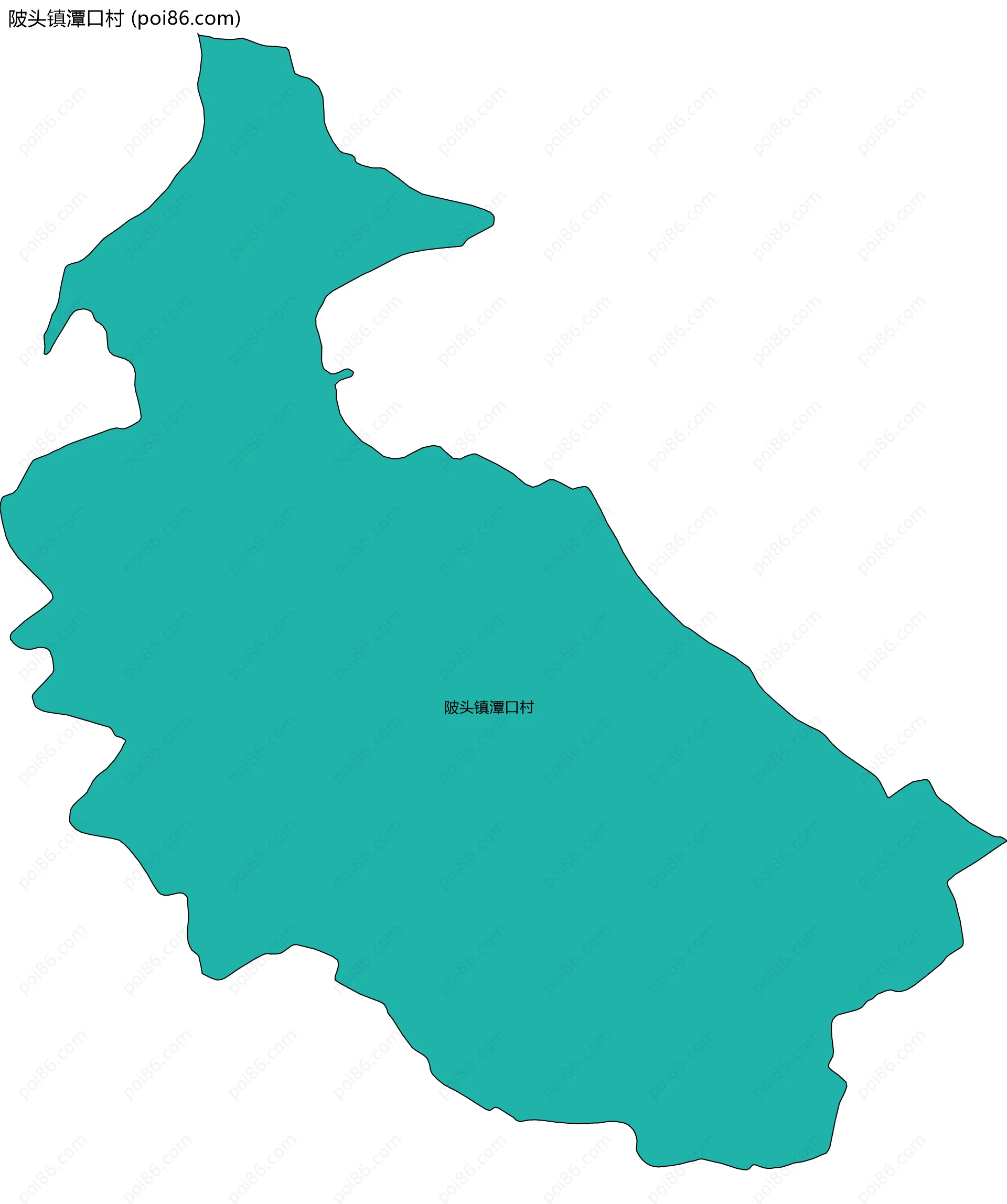 陂头镇潭口村边界地图