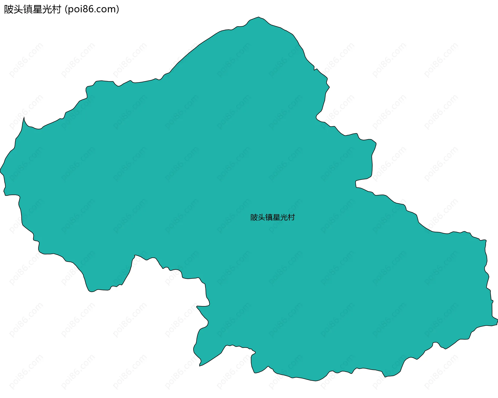 陂头镇星光村边界地图