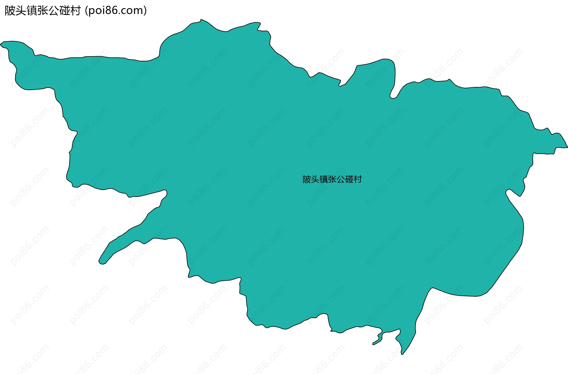 陂头镇张公碰村边界地图