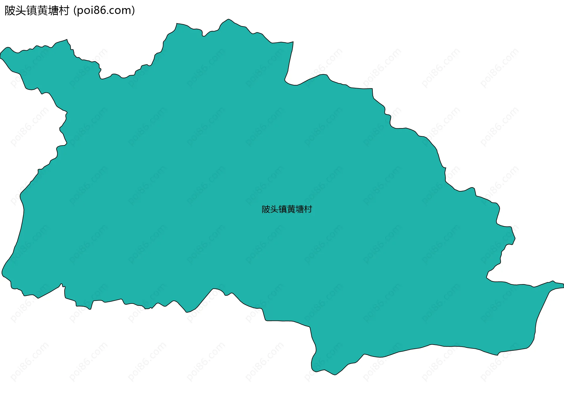 陂头镇黄塘村边界地图