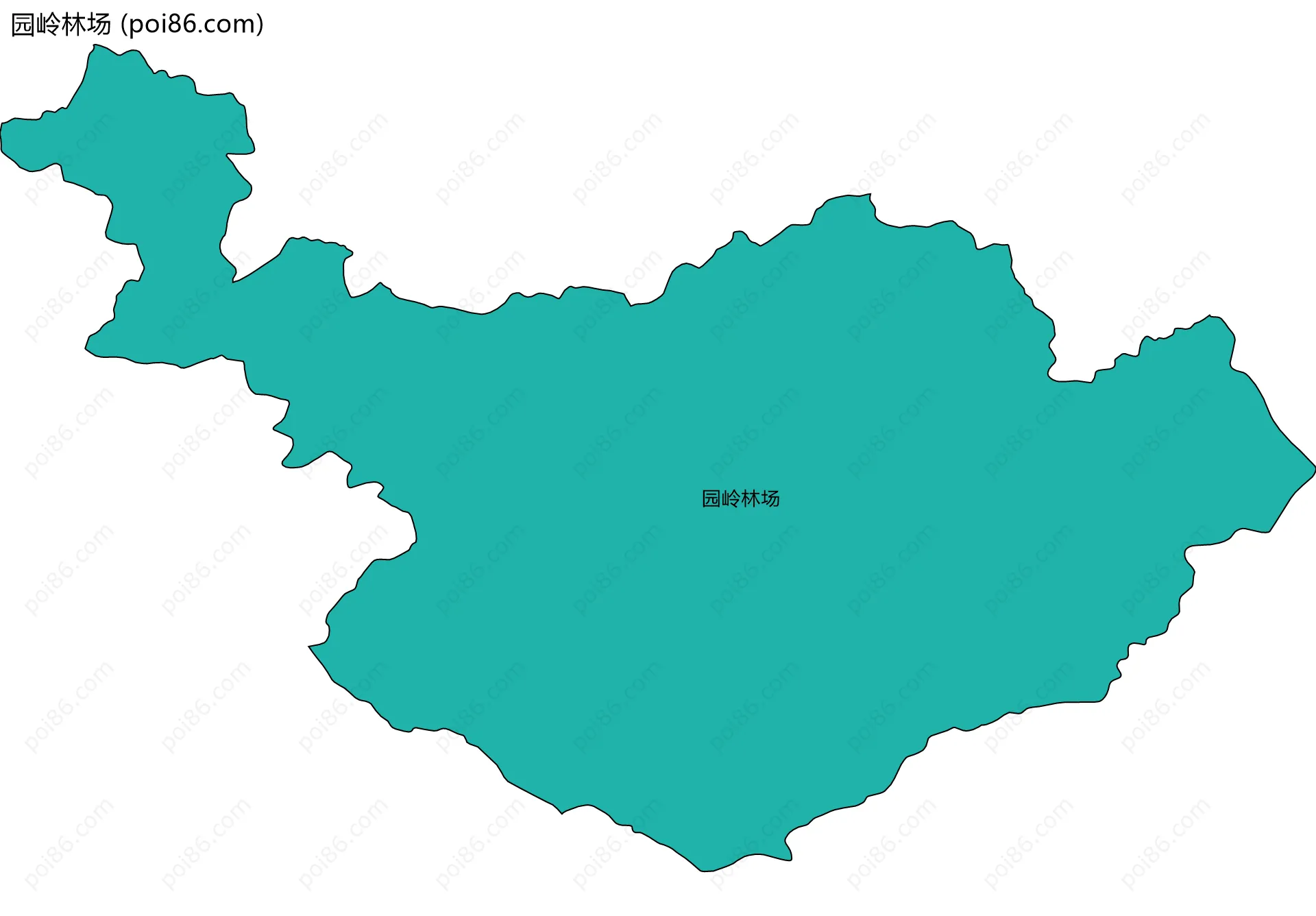 园岭林场边界地图