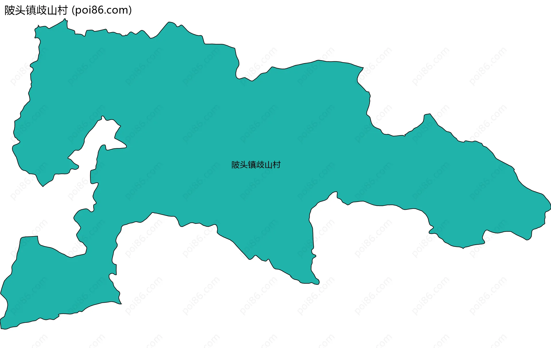 陂头镇歧山村边界地图