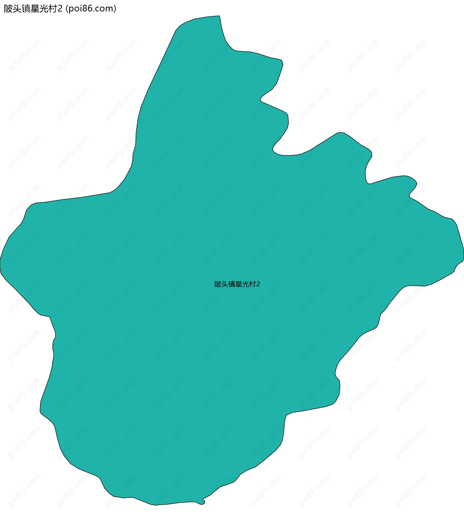 陂头镇星光村2边界地图