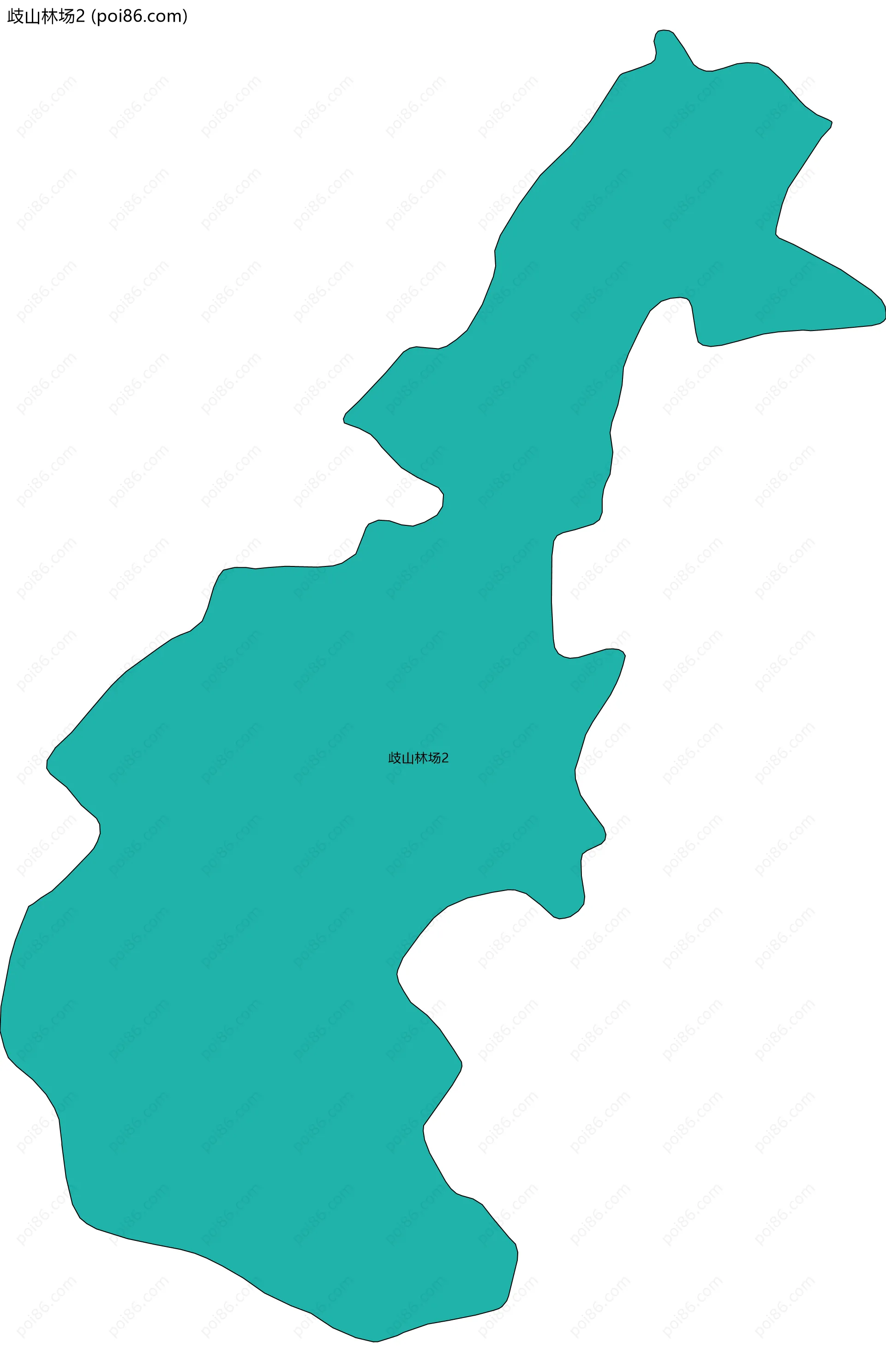 歧山林场2边界地图