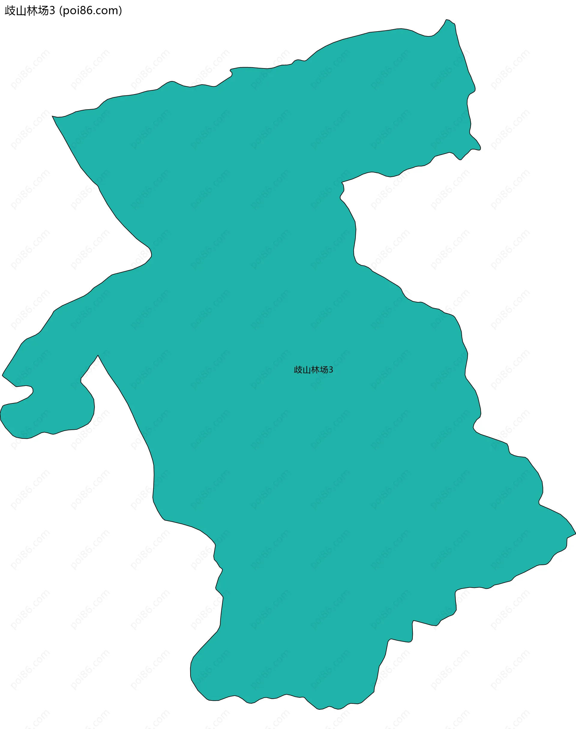 歧山林场3边界地图