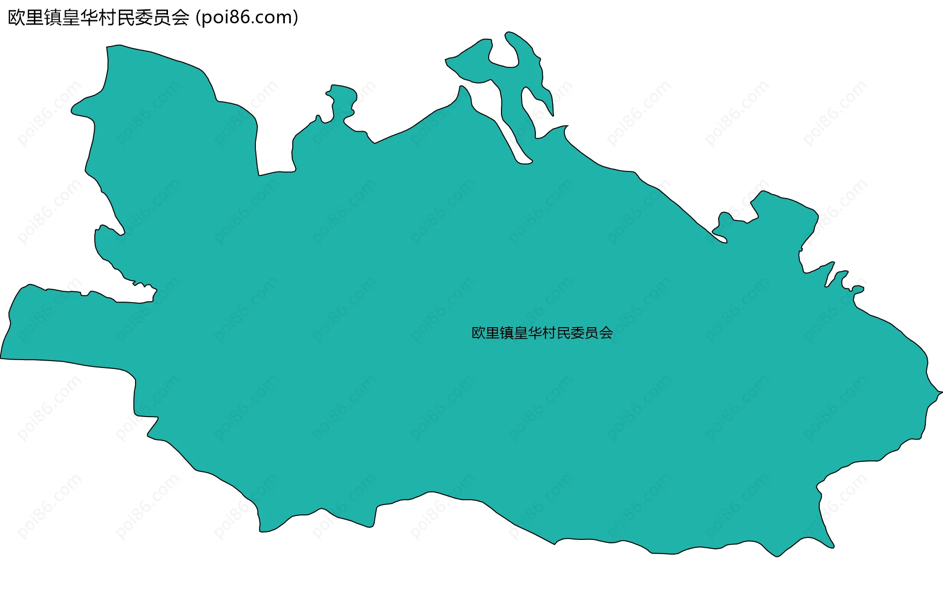 欧里镇皇华村民委员会边界地图