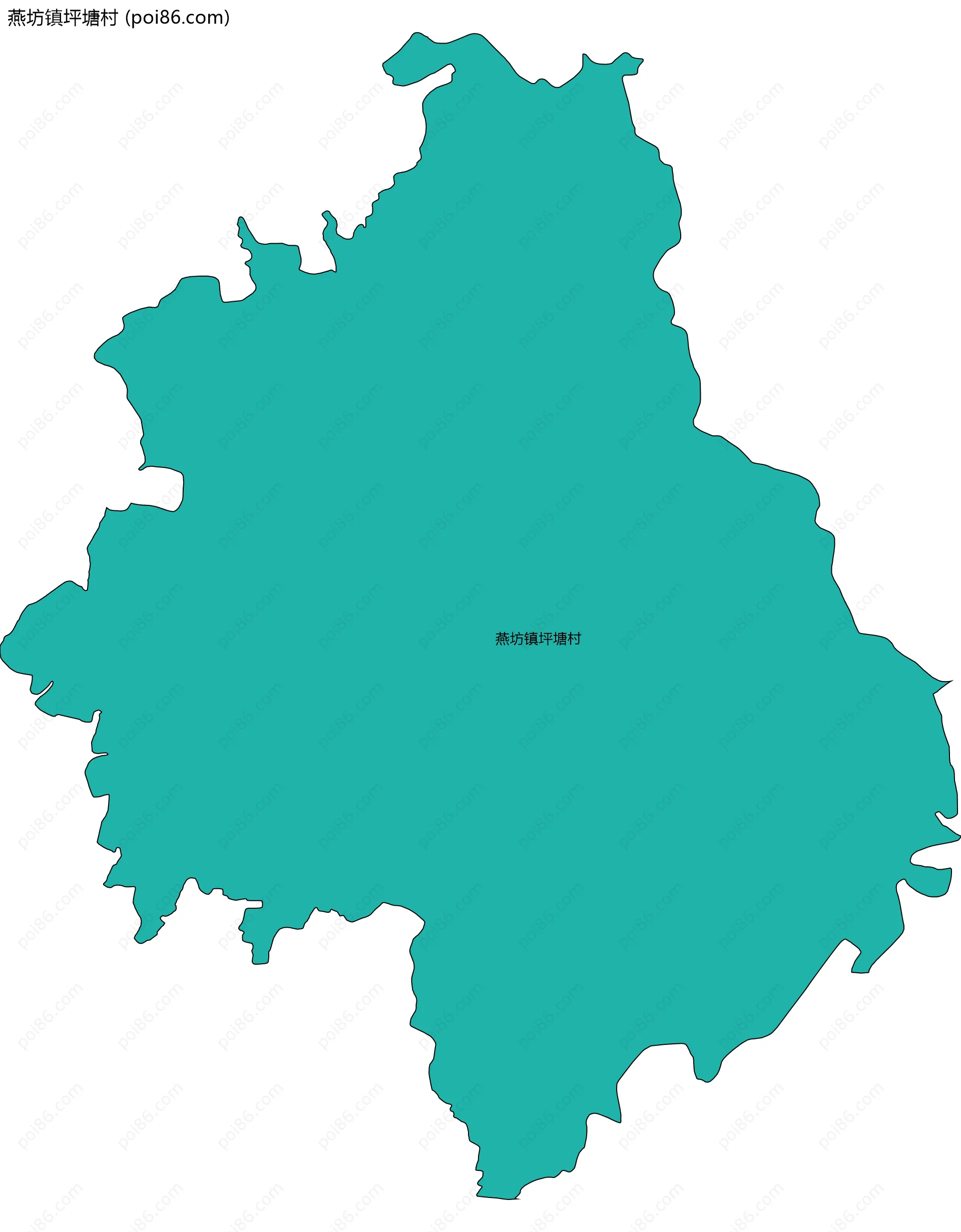 燕坊镇坪塘村边界地图