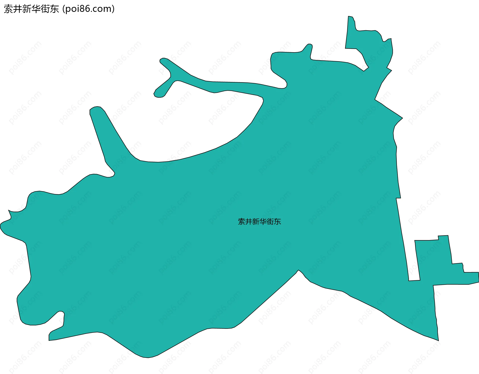 索井新华街东边界地图