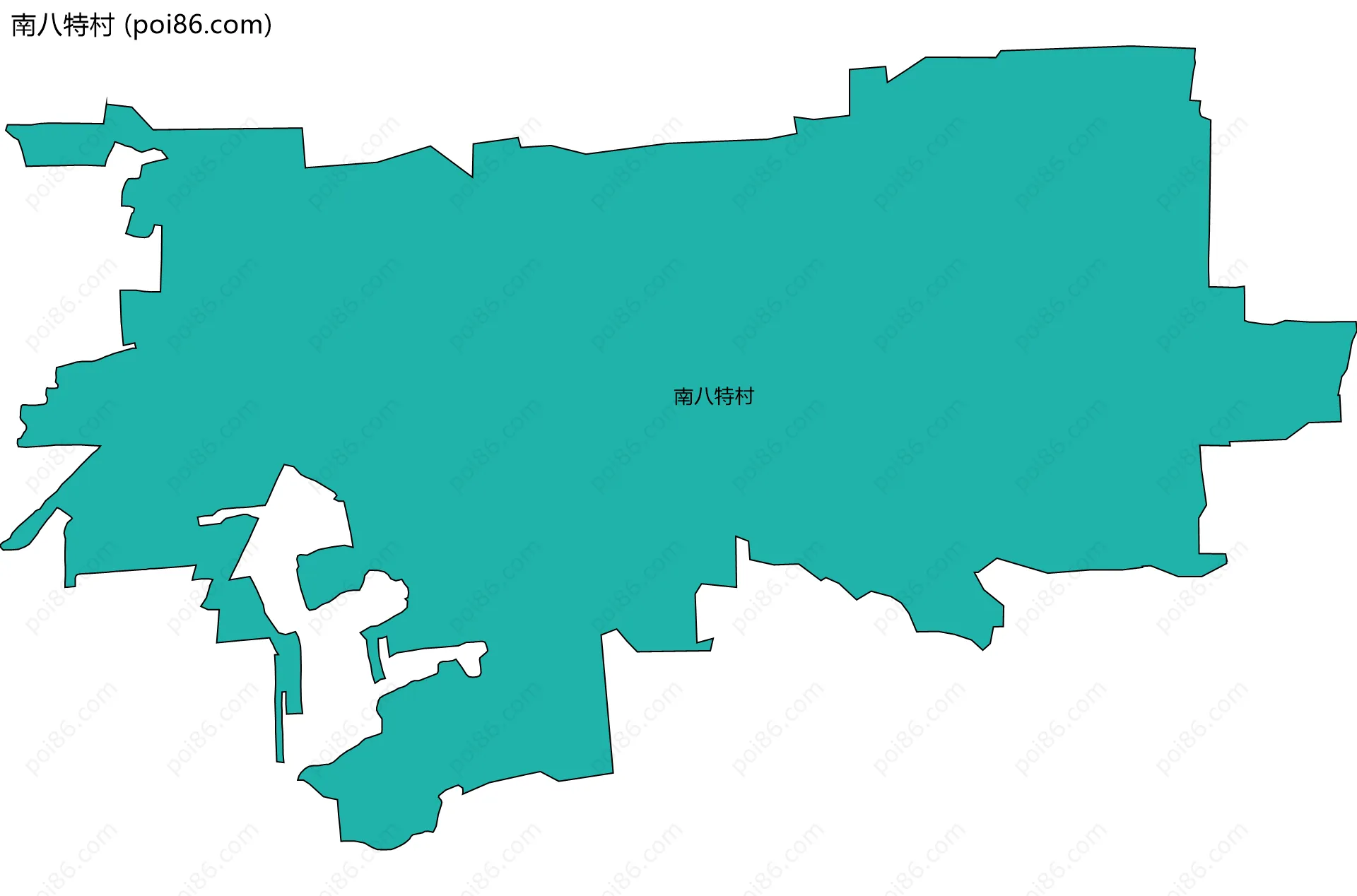 南八特村边界地图