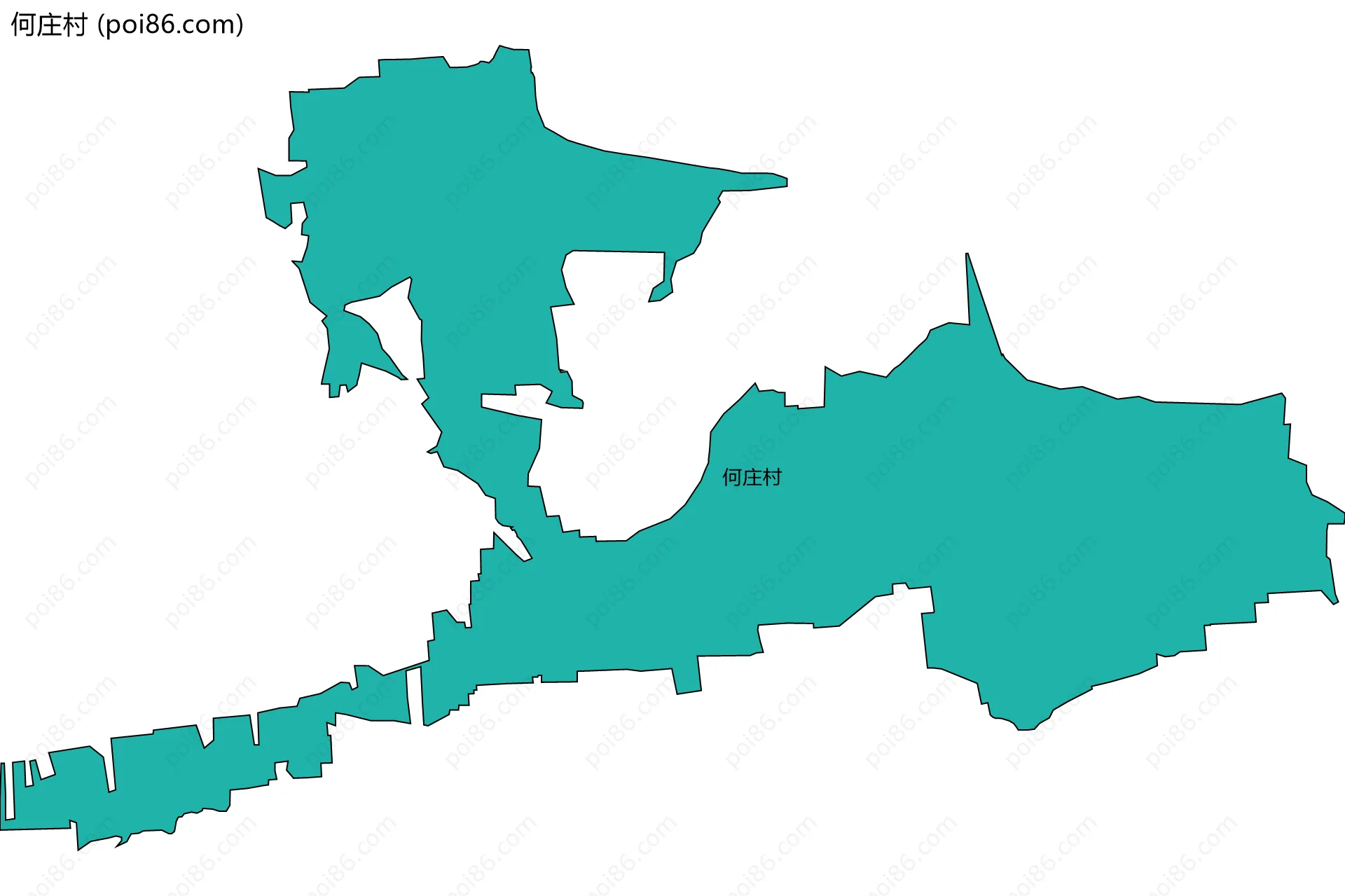 何庄村边界地图