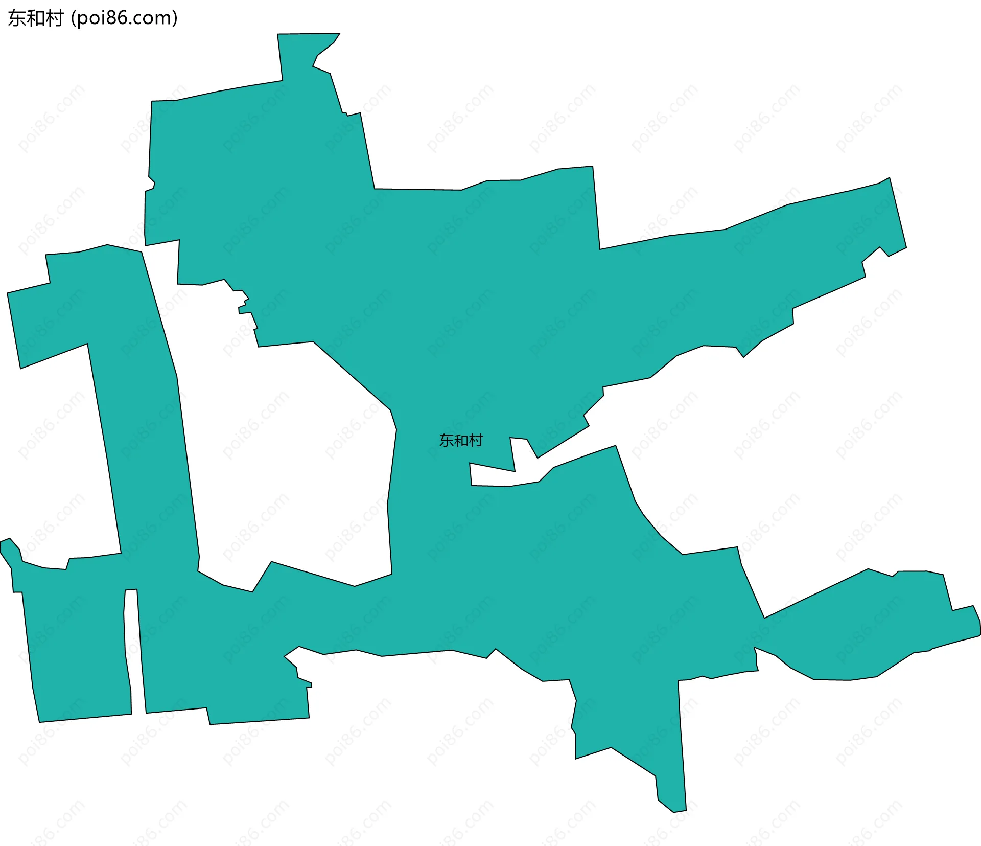 东和村边界地图