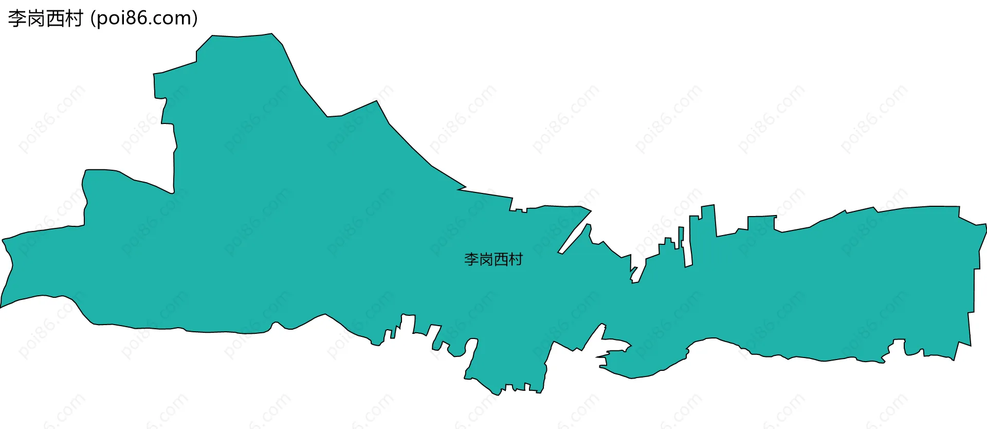 李岗西村边界地图
