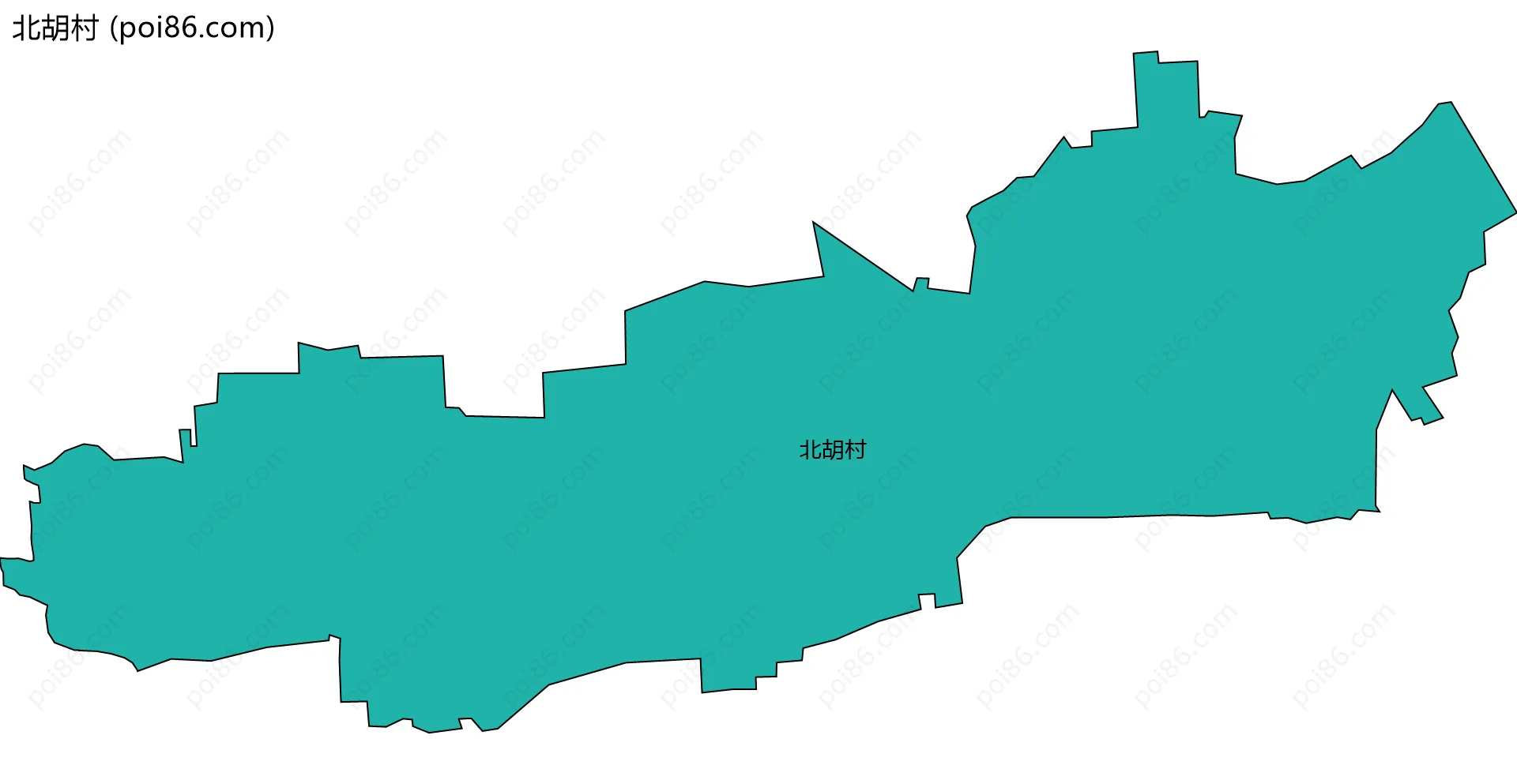 北胡村边界地图