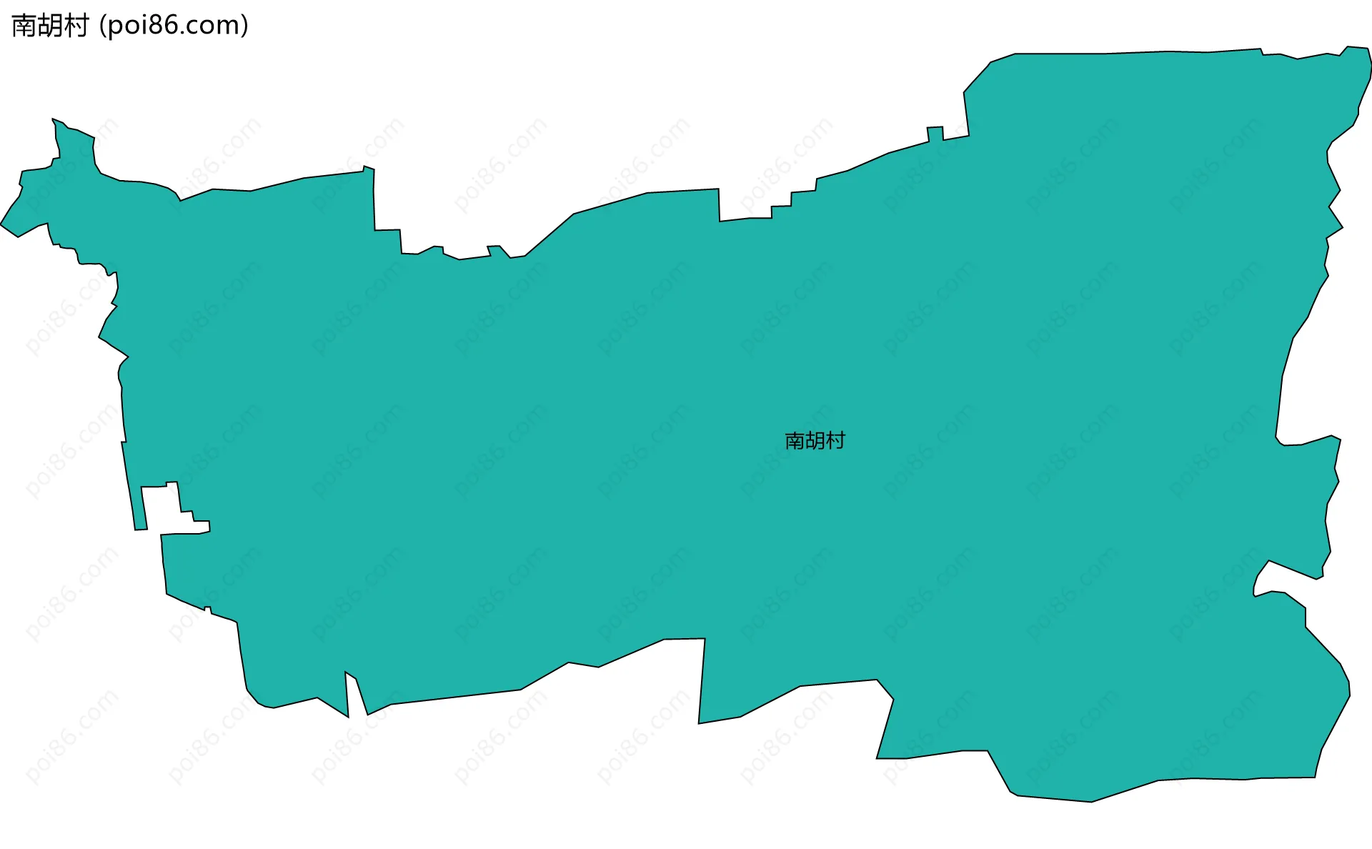 南胡村边界地图