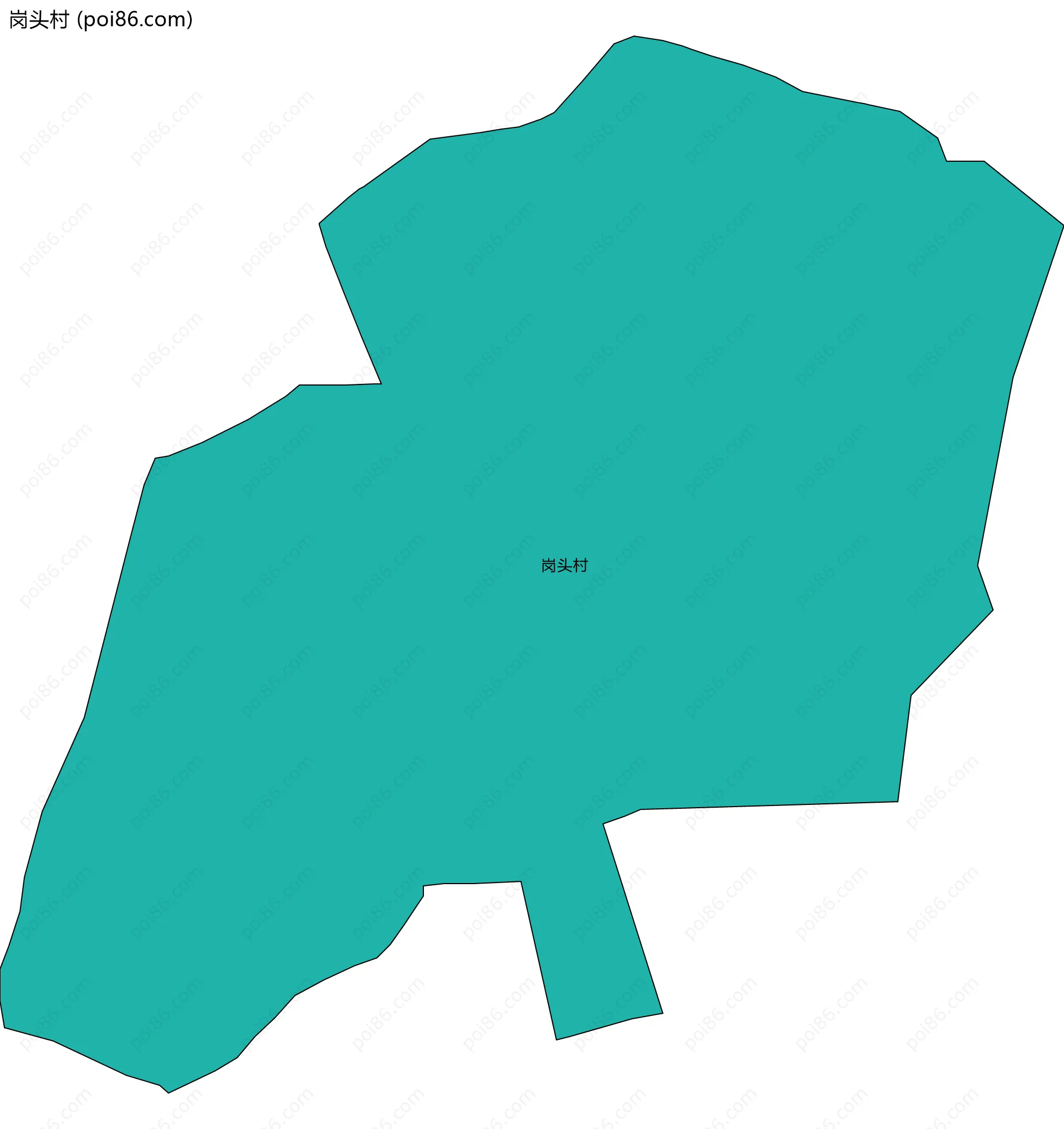 岗头村边界地图