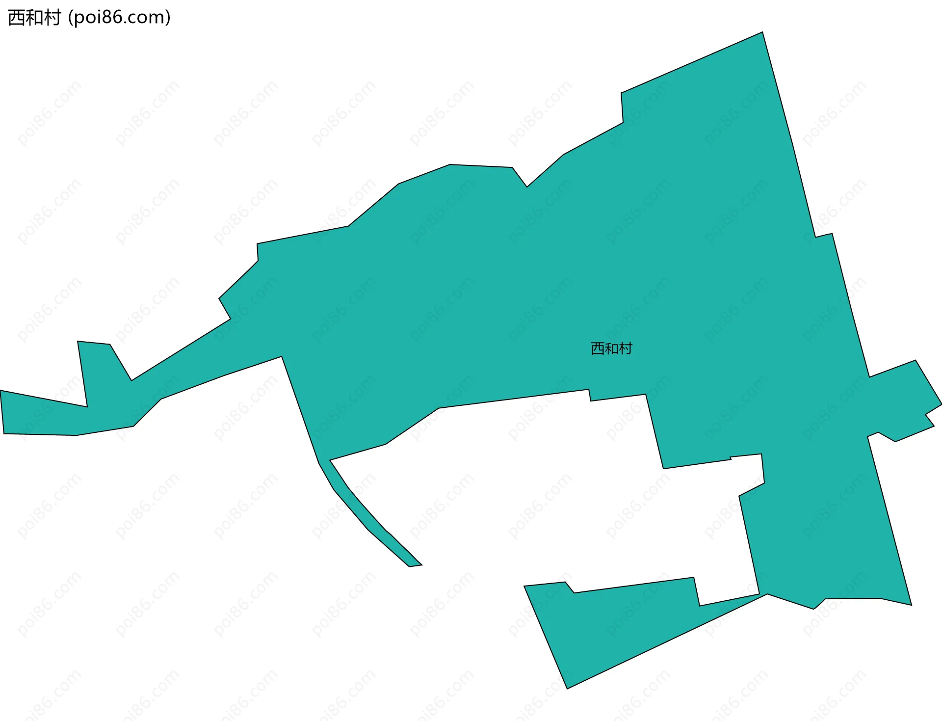 西和村边界地图