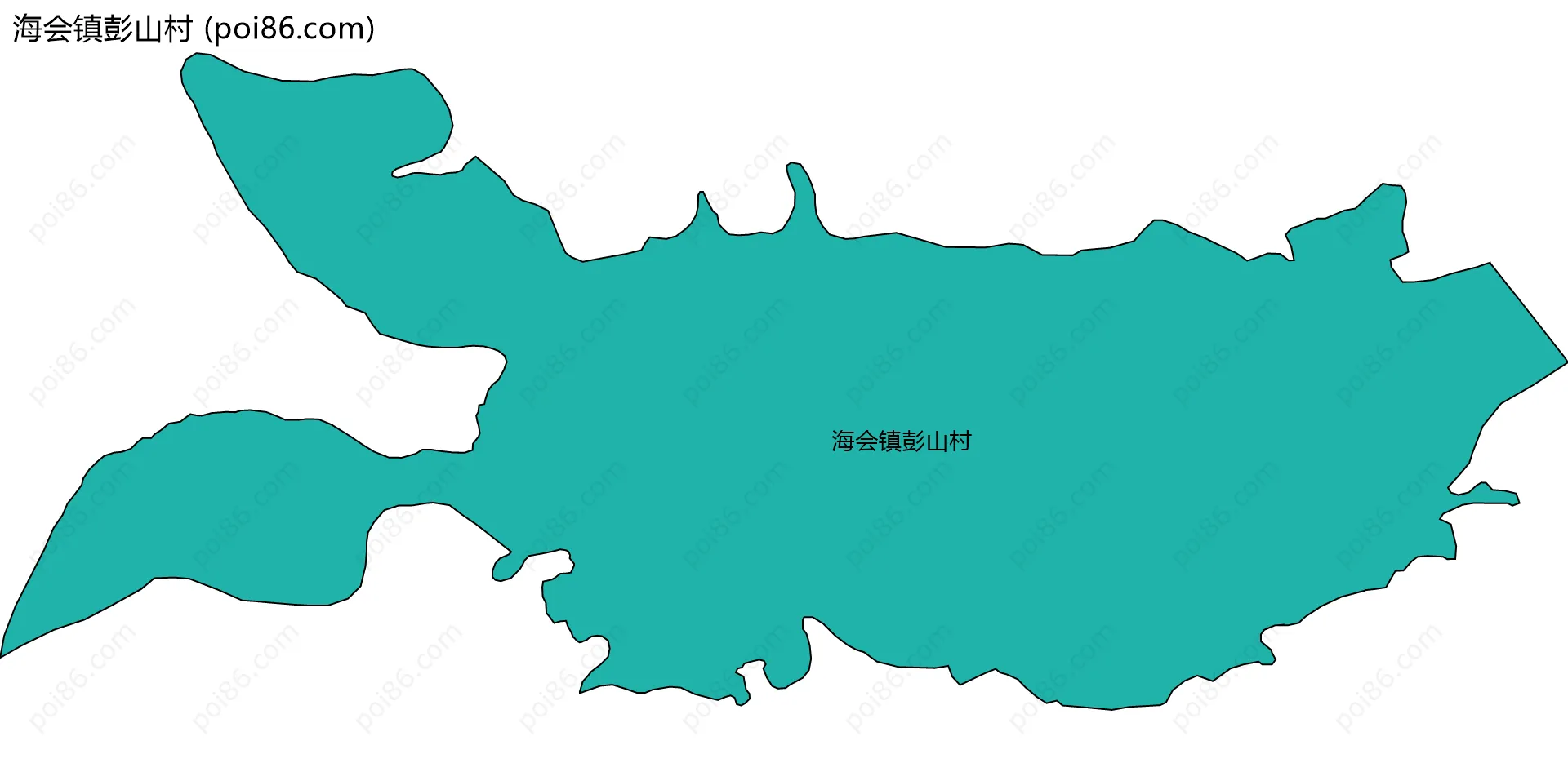 海会镇彭山村边界地图