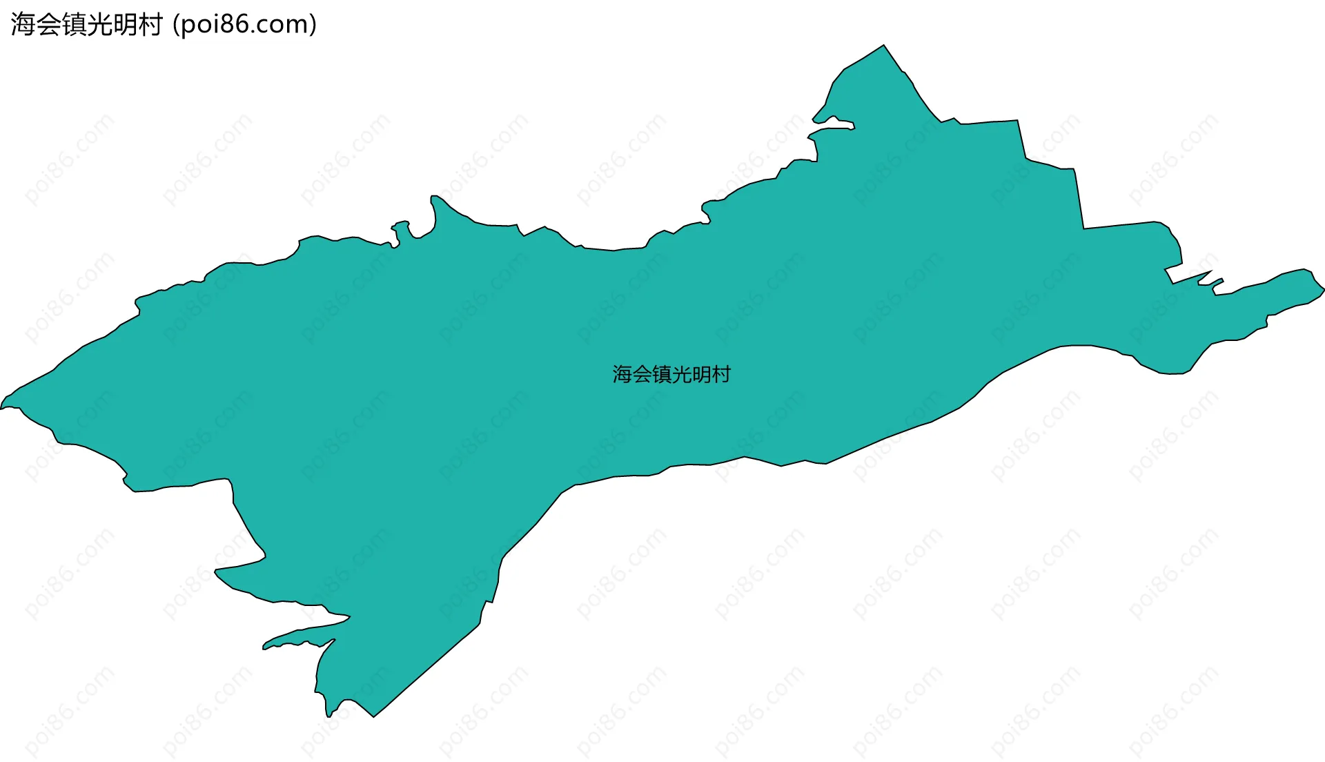 海会镇光明村边界地图