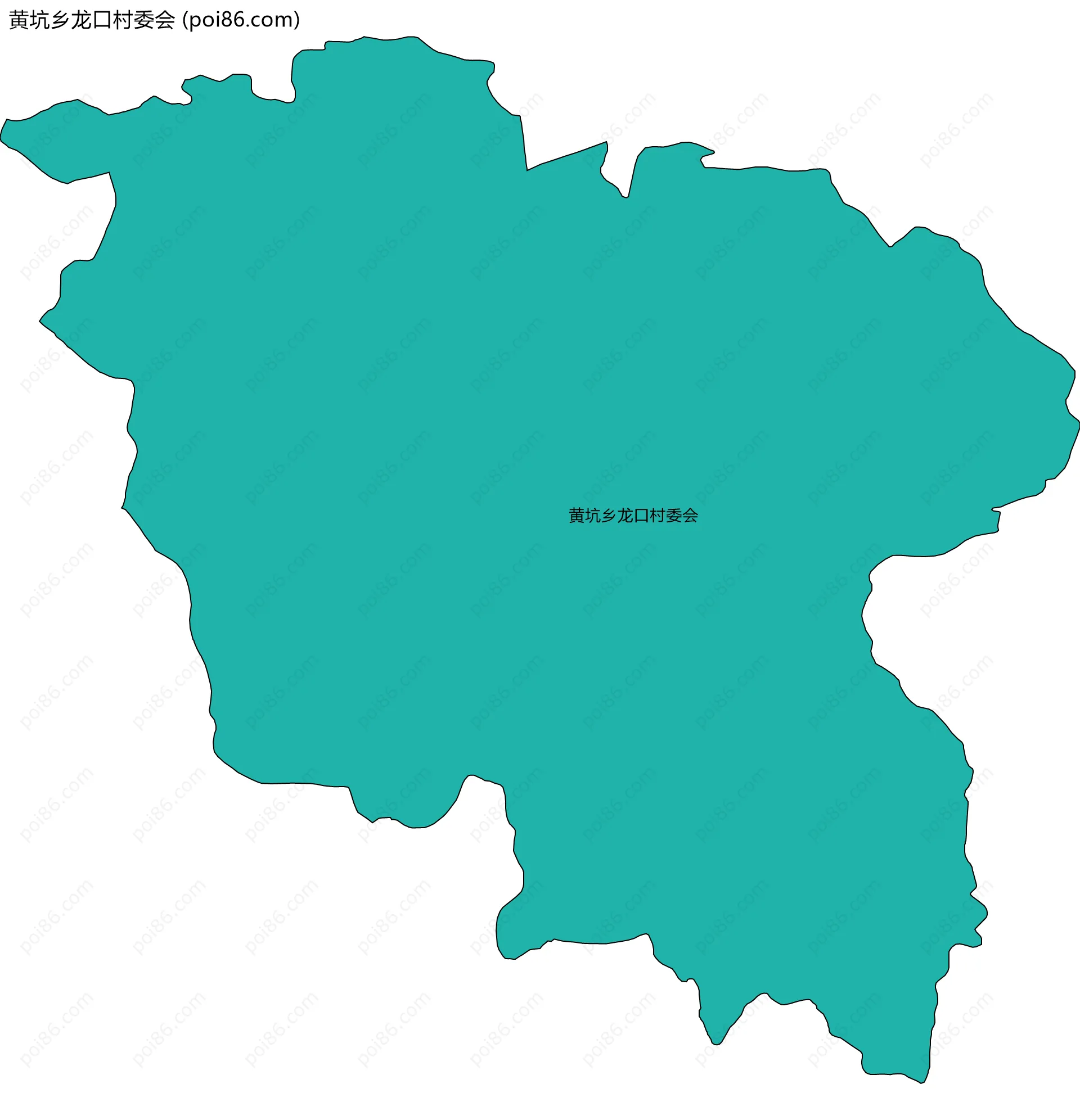 黄坑乡龙口村委会边界地图