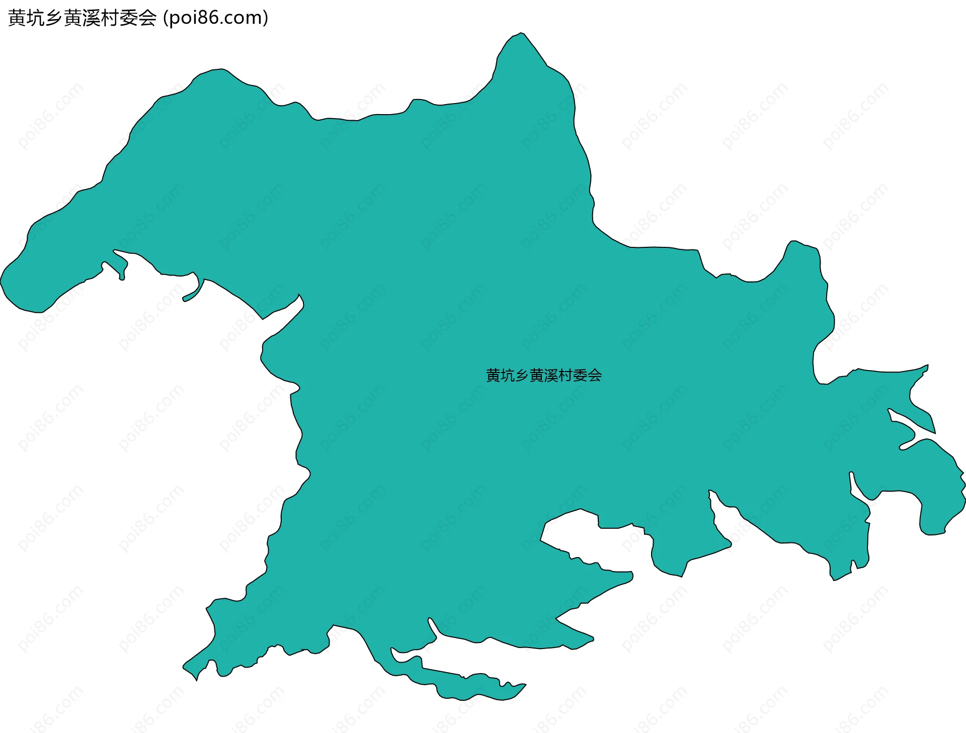 黄坑乡黄溪村委会边界地图