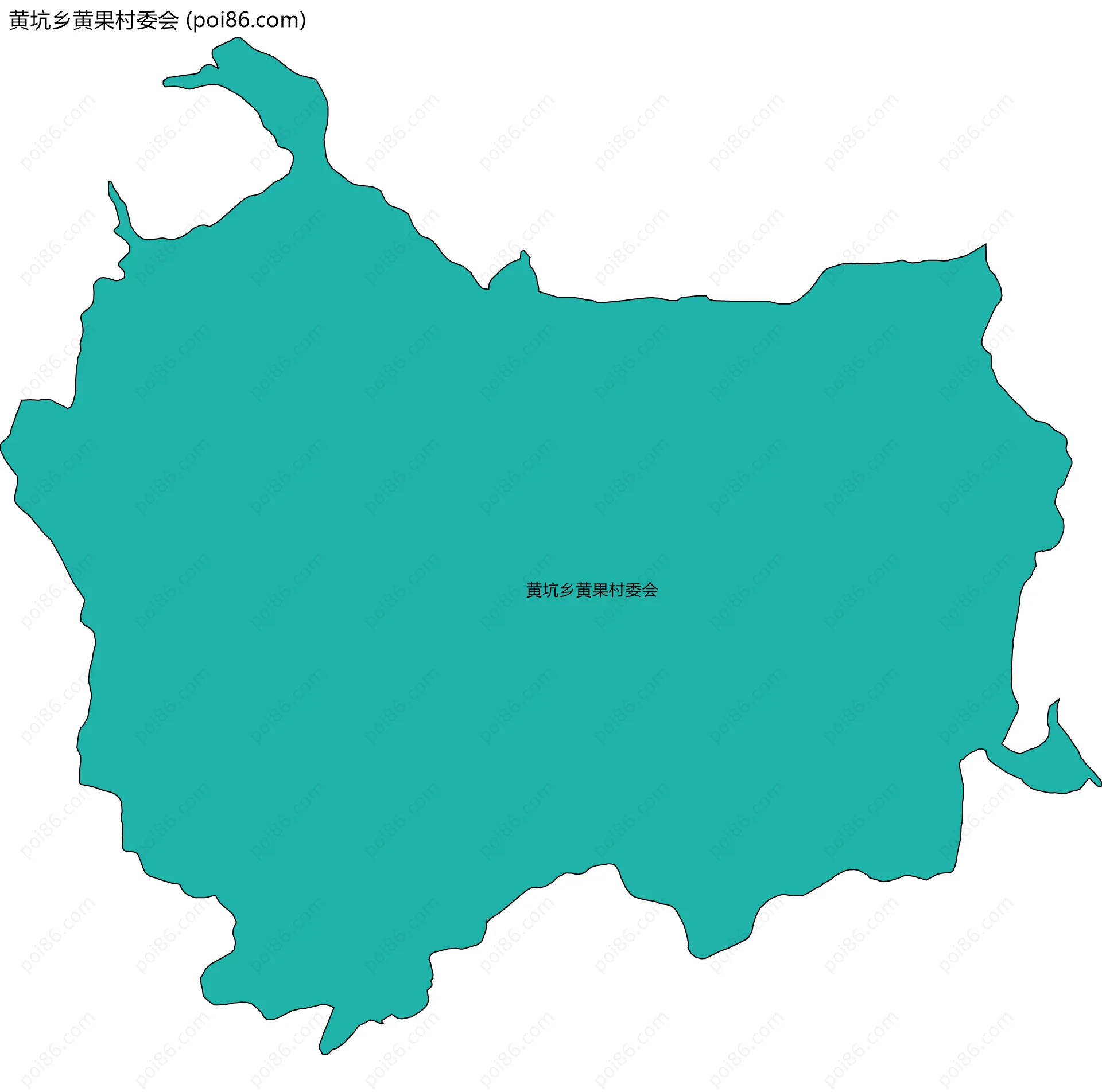 黄坑乡黄果村委会边界地图