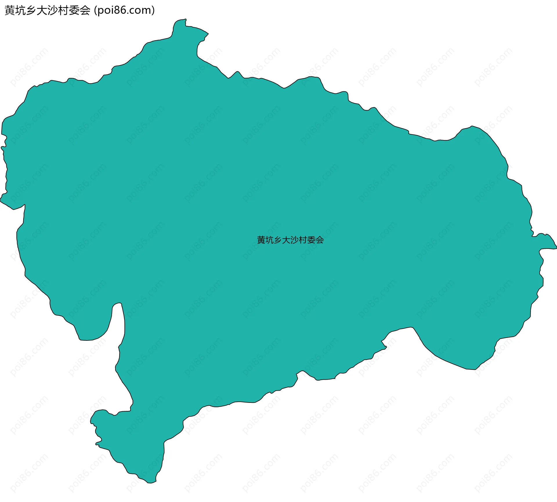 黄坑乡大沙村委会边界地图