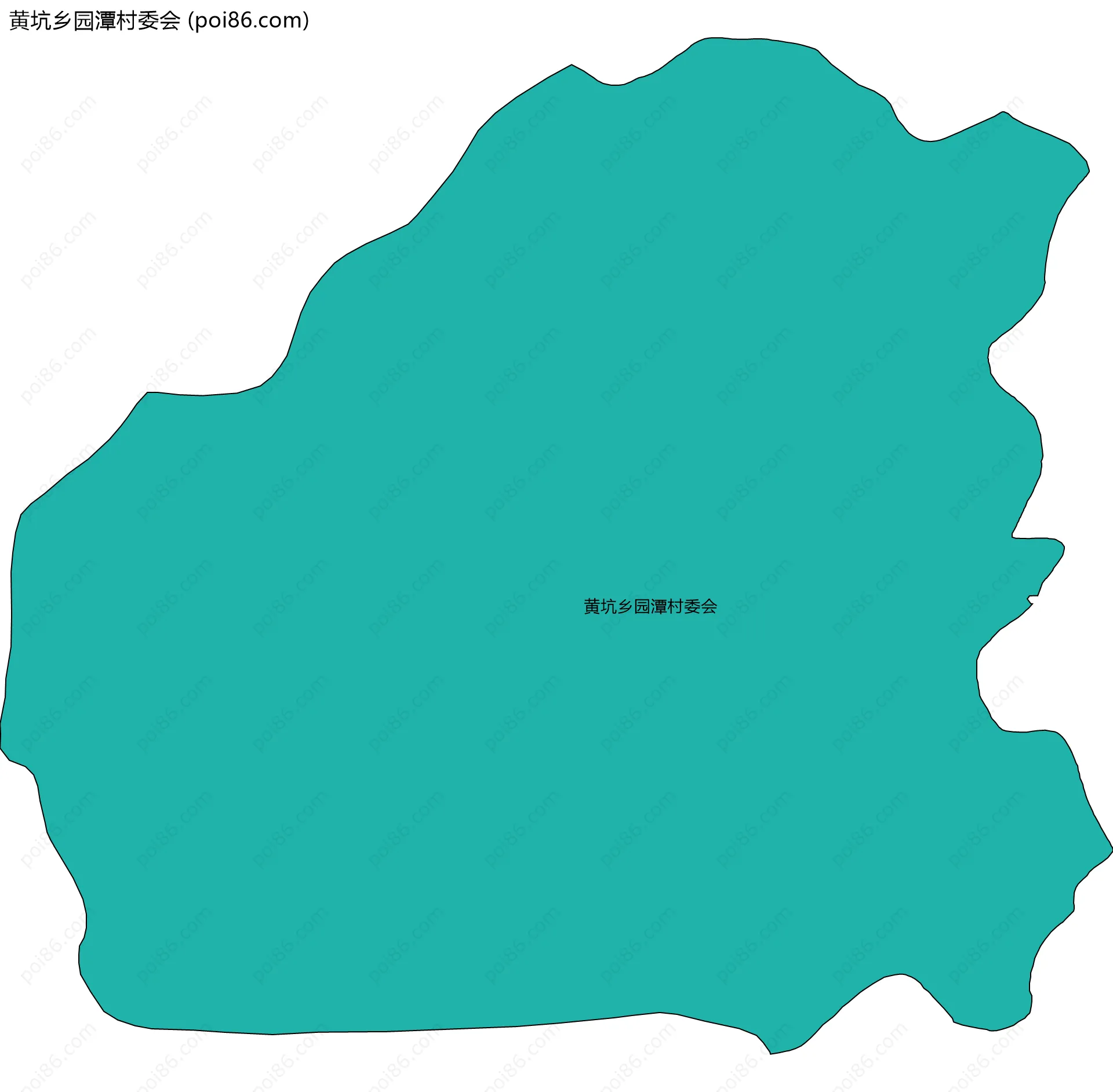 黄坑乡园潭村委会边界地图