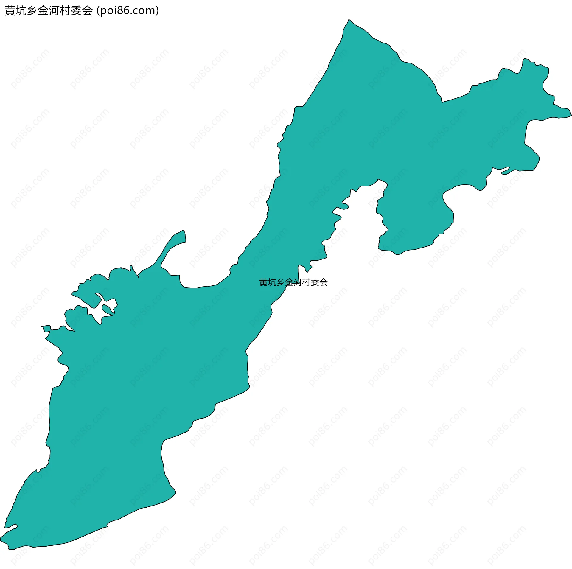 黄坑乡金河村委会边界地图