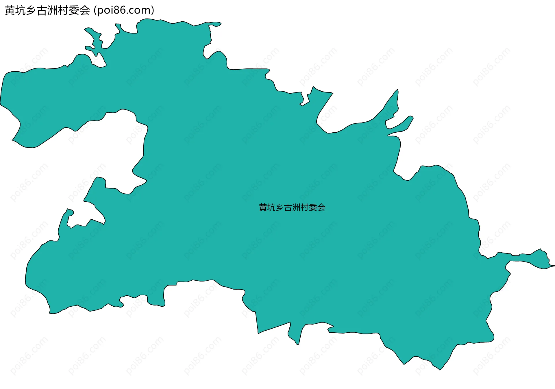 黄坑乡古洲村委会边界地图