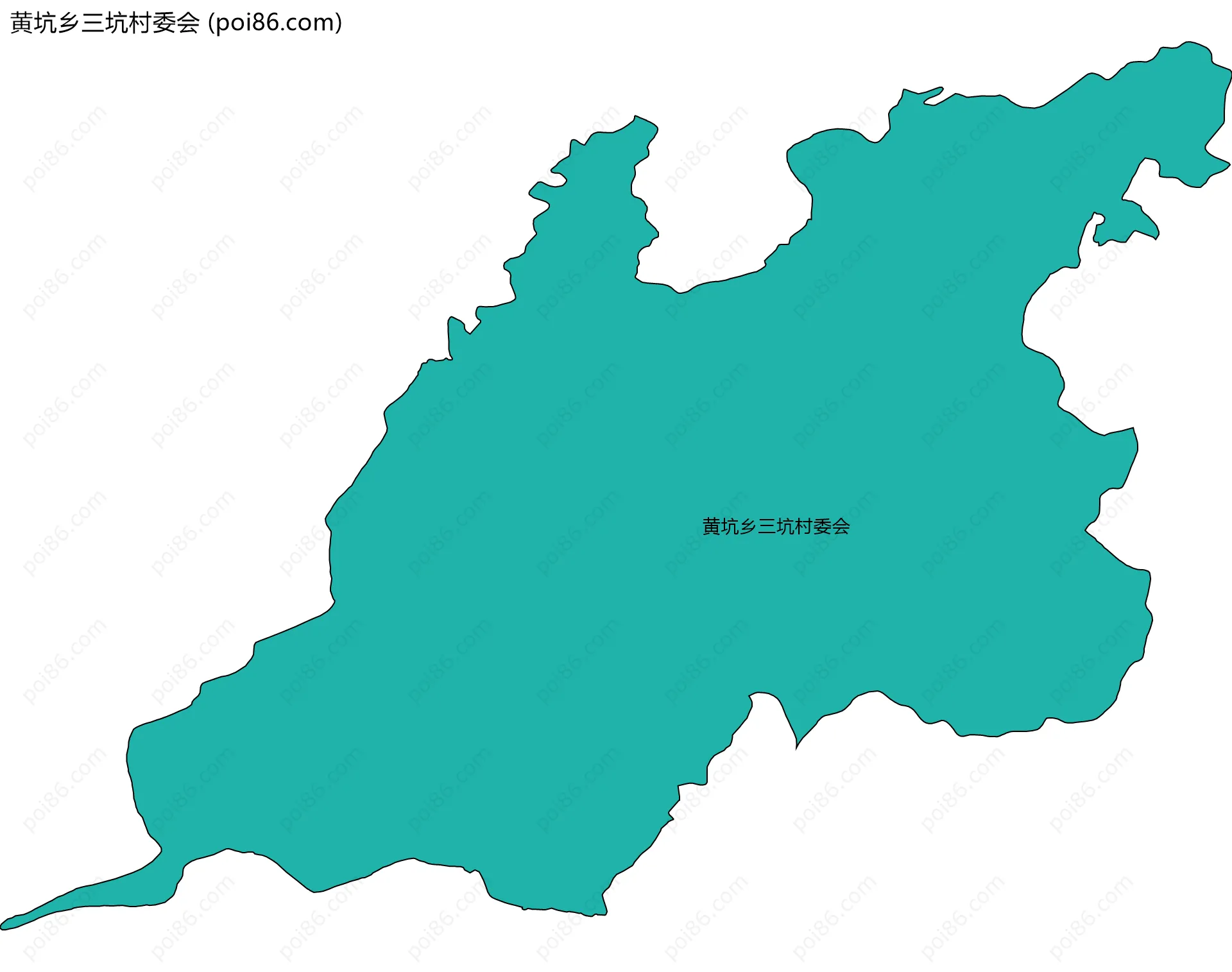 黄坑乡三坑村委会边界地图