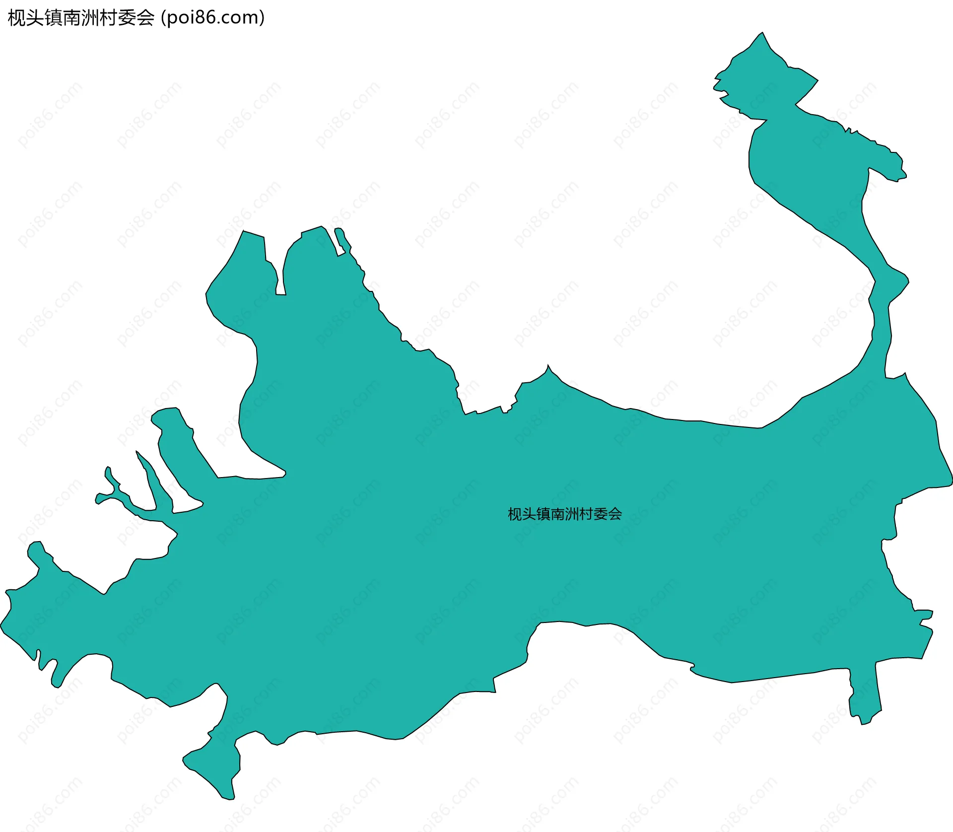 枧头镇南洲村委会边界地图