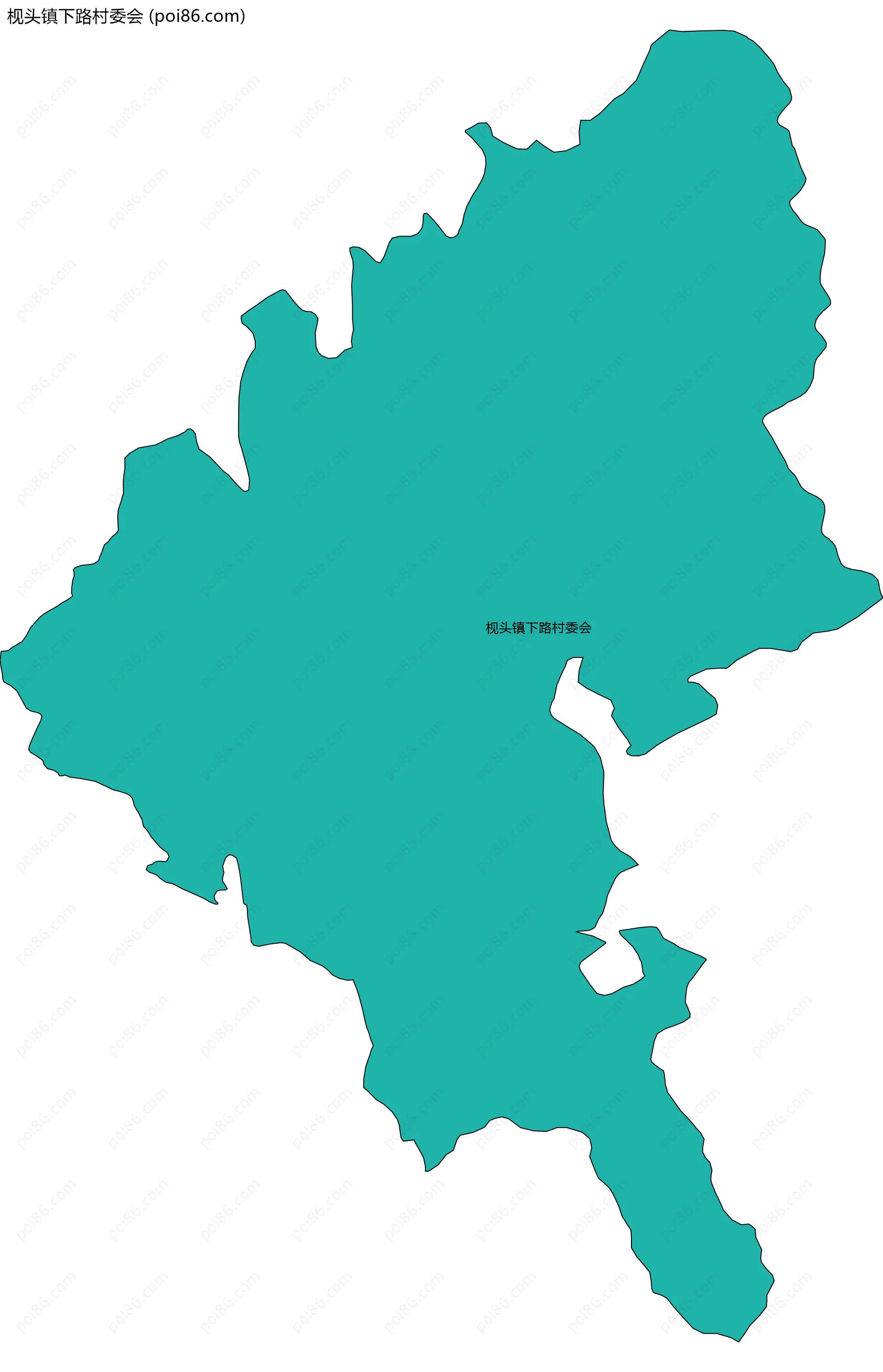 枧头镇下路村委会边界地图