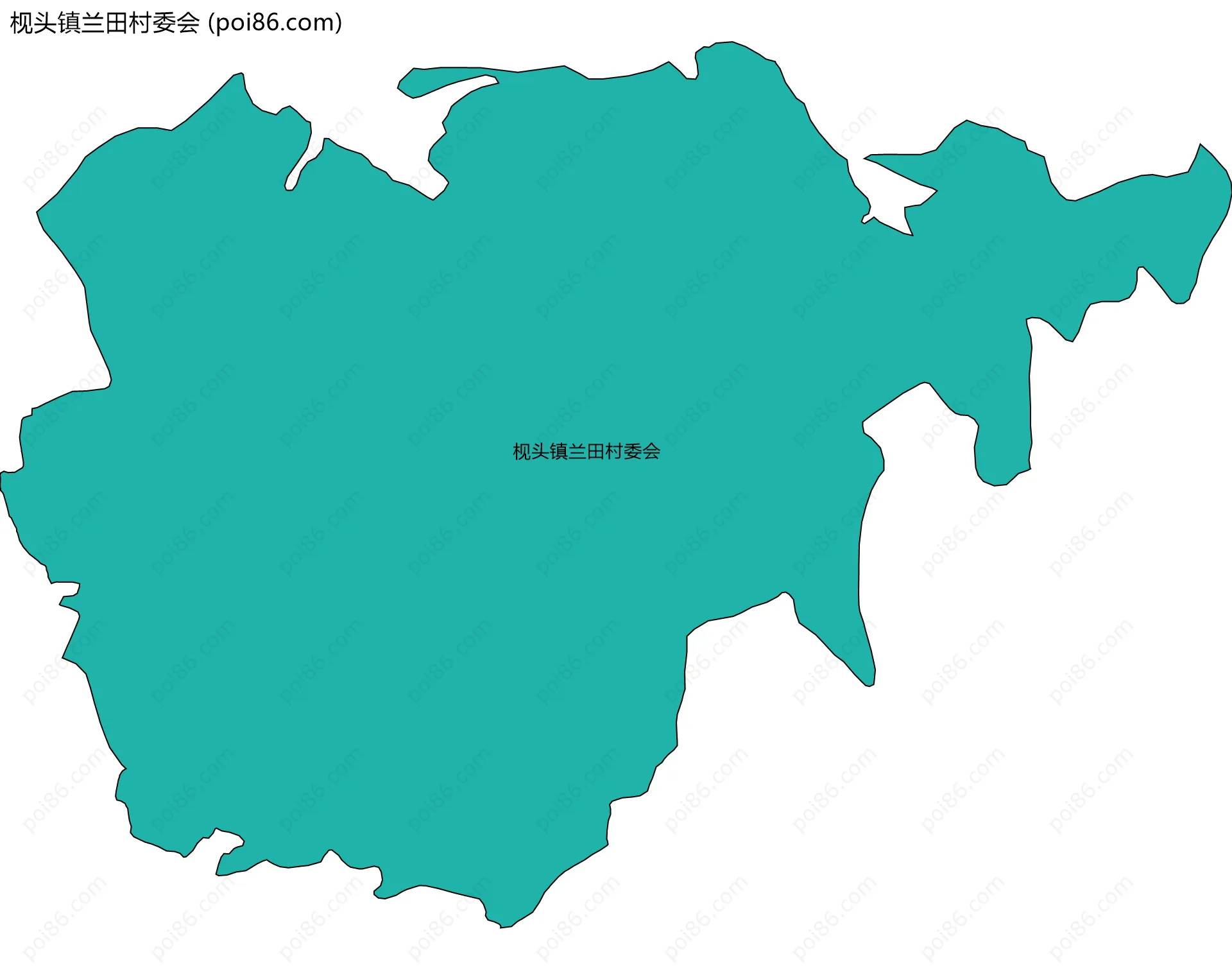 枧头镇兰田村委会边界地图