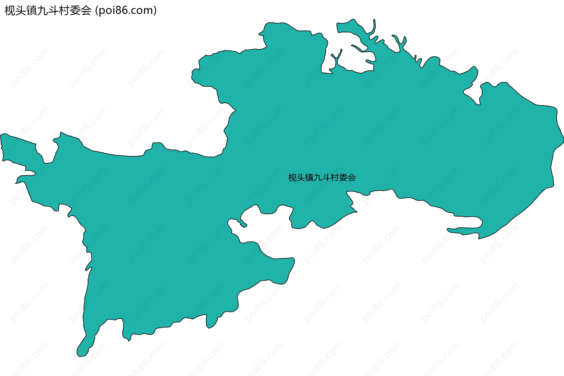 枧头镇九斗村委会边界地图