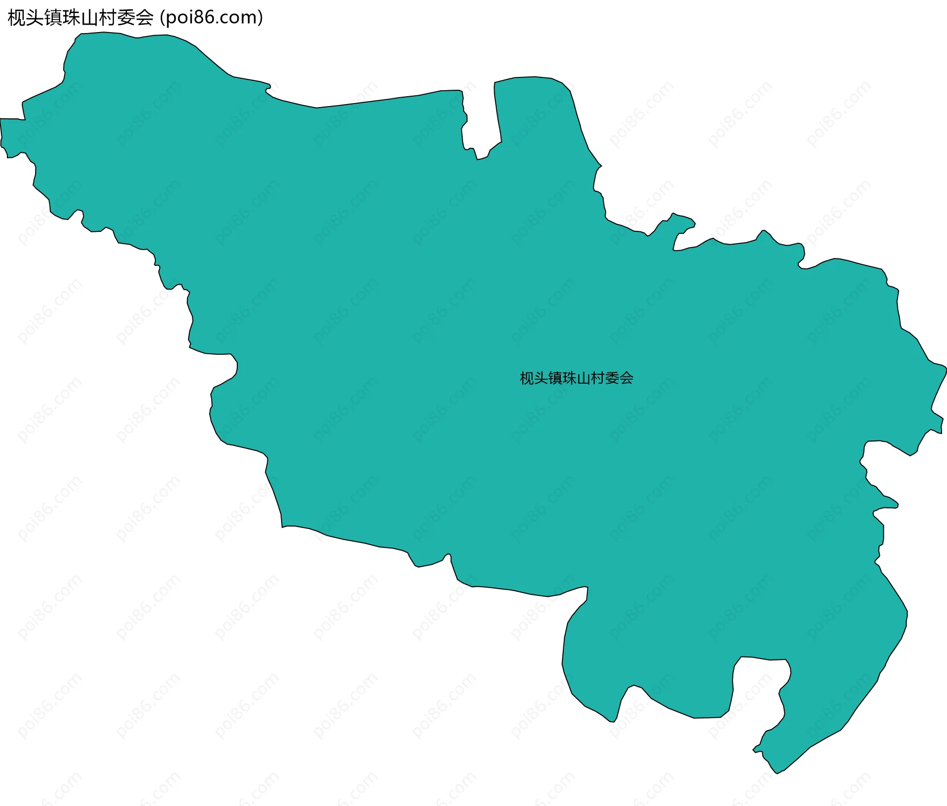 枧头镇珠山村委会边界地图