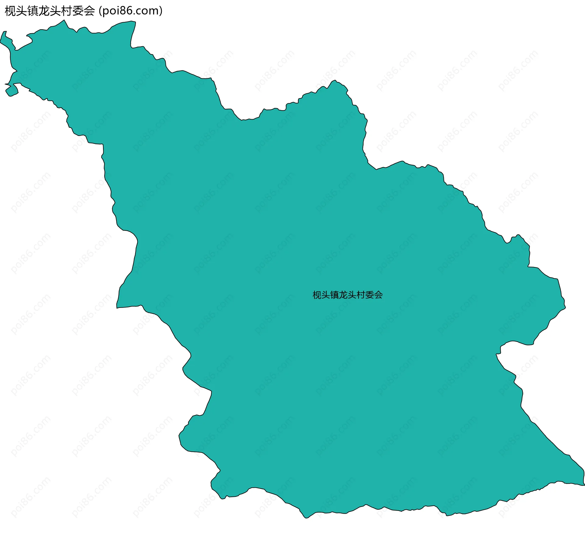 枧头镇龙头村委会边界地图