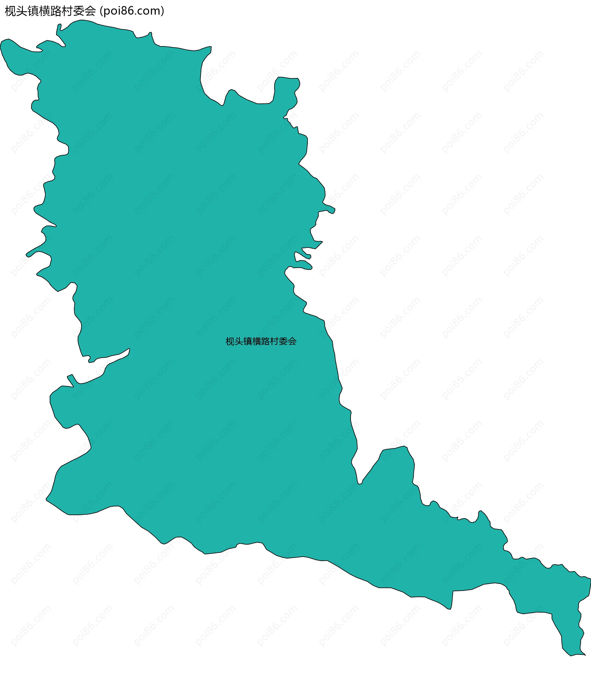 枧头镇横路村委会边界地图
