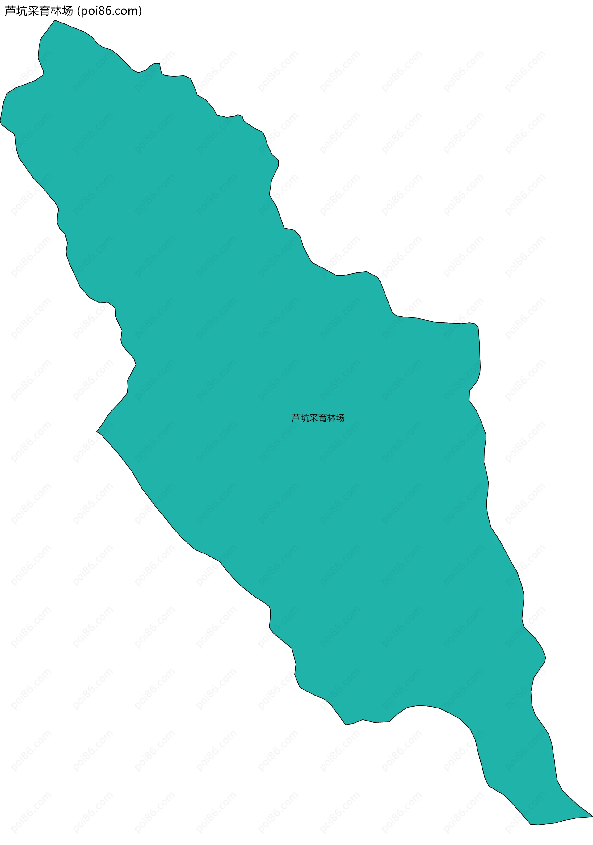 芦坑采育林场边界地图